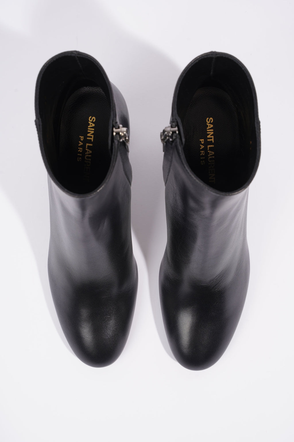 Saint Laurent Lou Ankle Boots Black Leather EU 37 UK 4