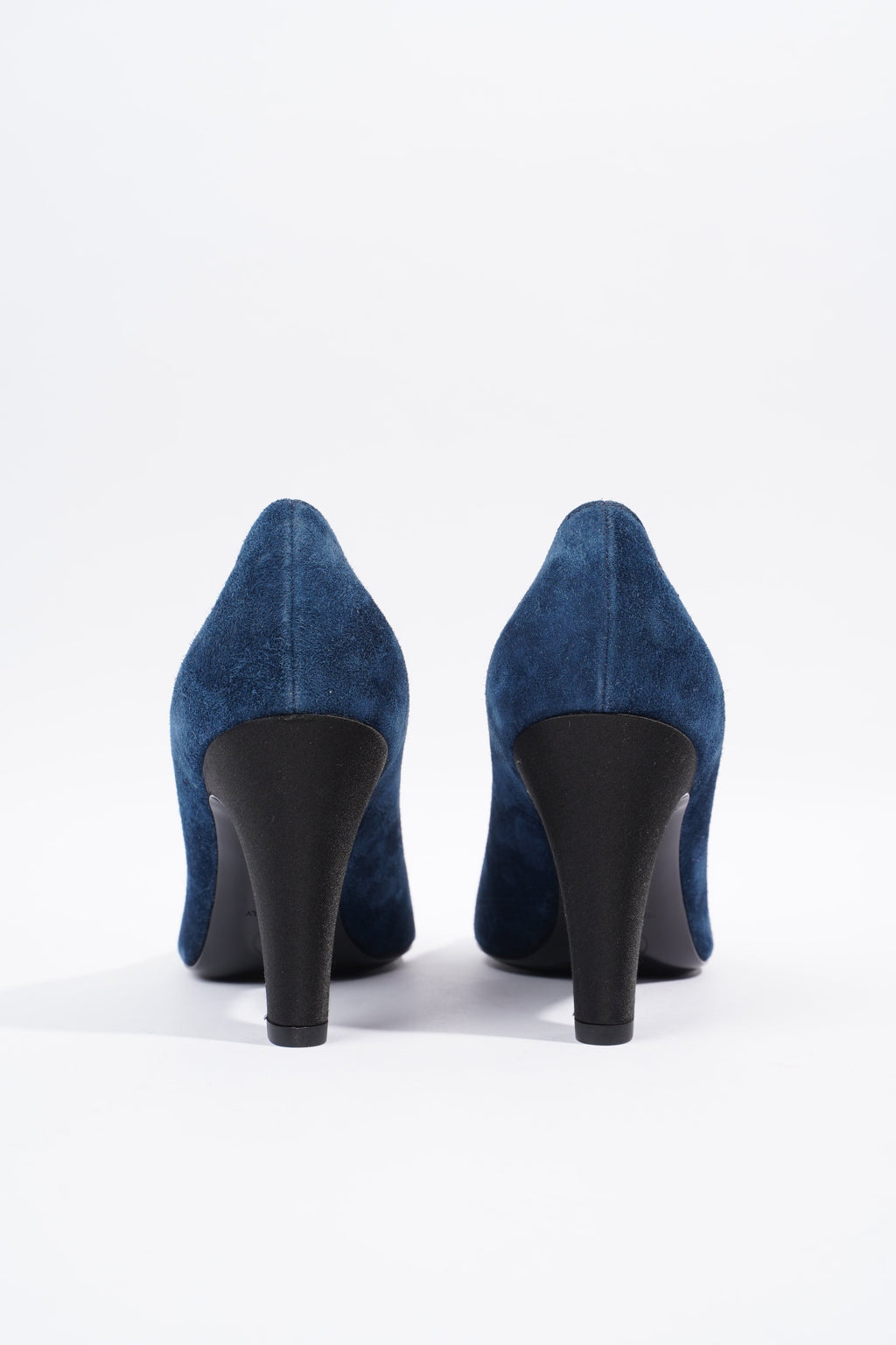 Chanel Gabrielle Coco Heels 80 Navy / Black Suede EU 37 UK 4