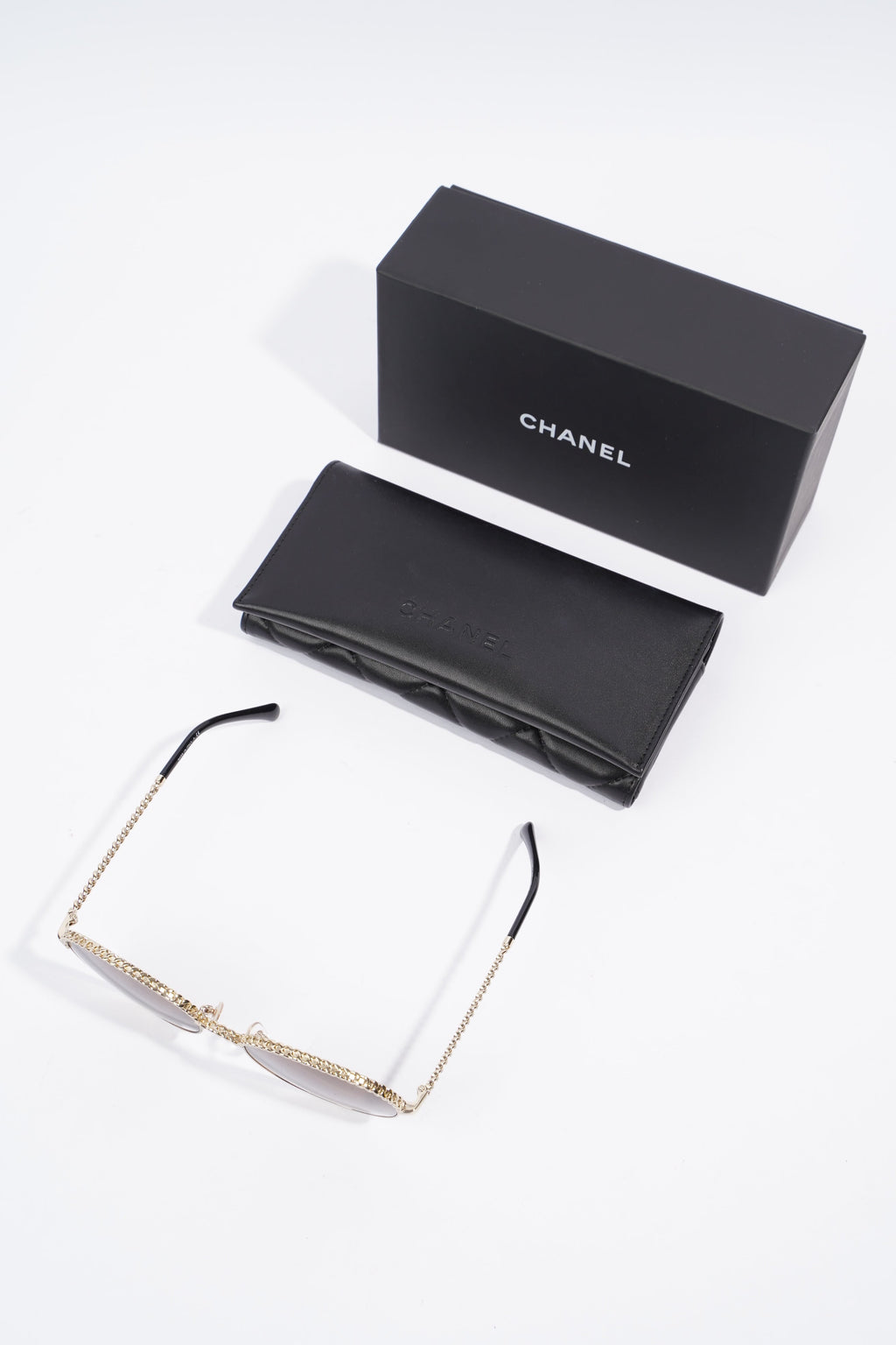 Chanel 4242 Sunglasses Gold Base Metal 135mm