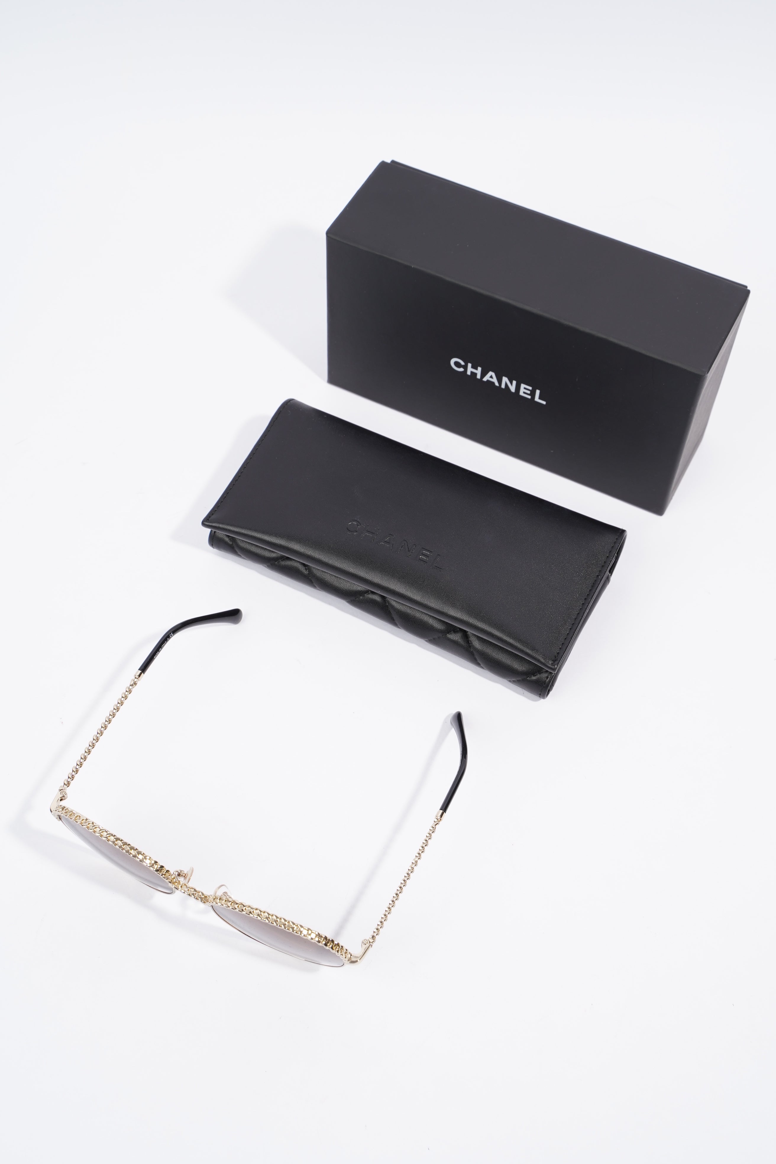 Chanel 4242 Sunglasses Gold Base Metal 135mm