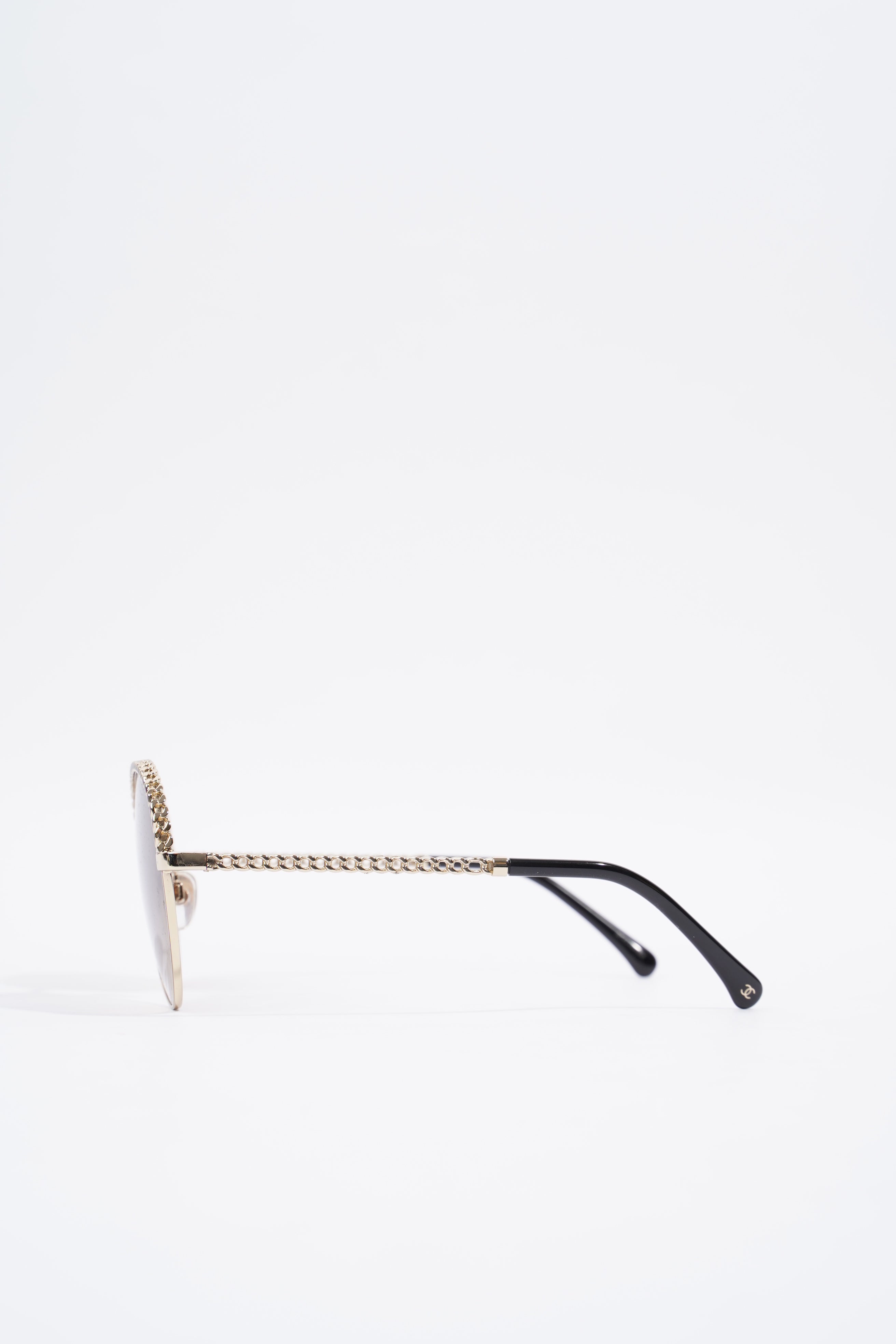 Chanel 4242 Sunglasses Gold Base Metal 135mm
