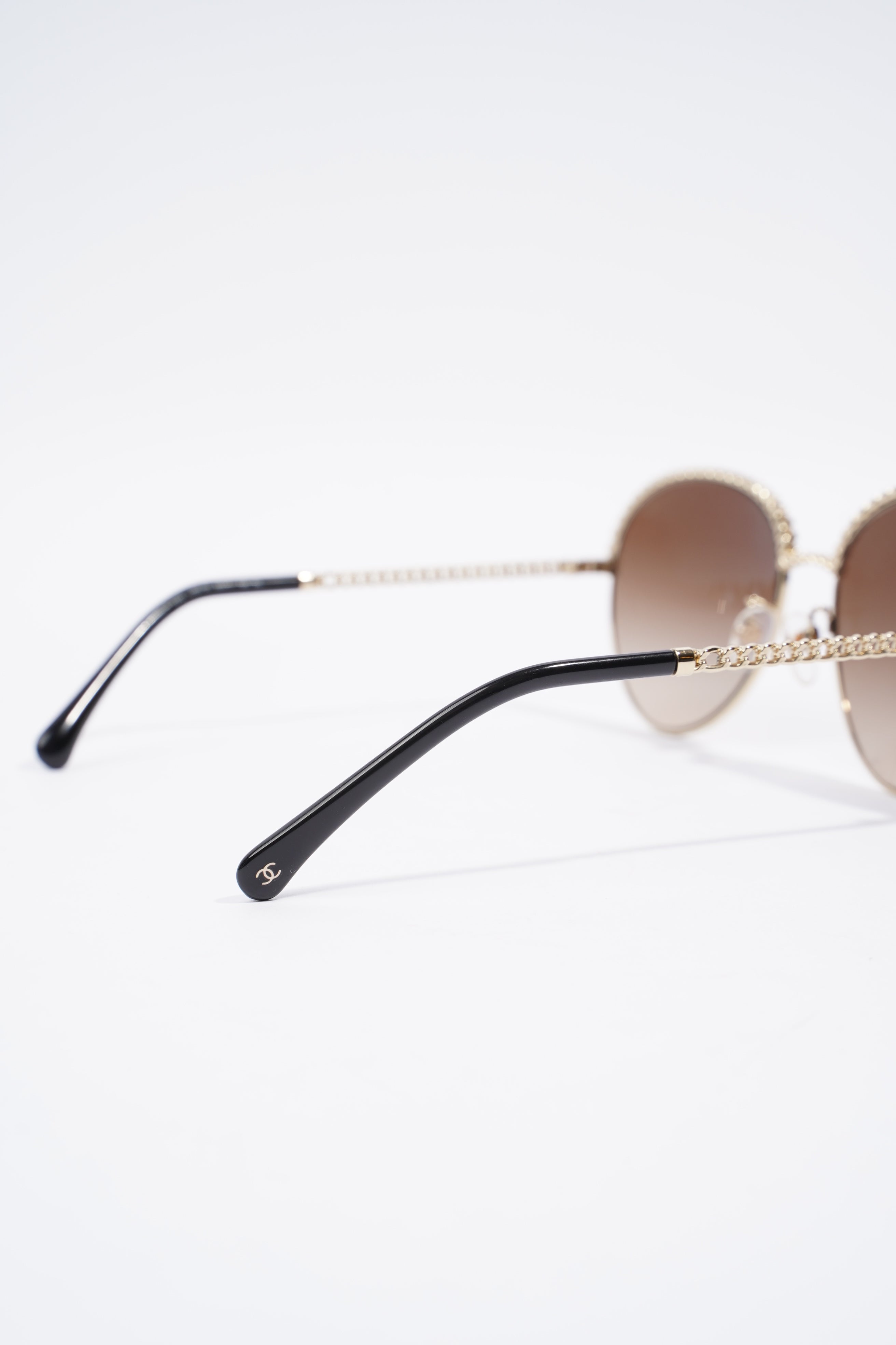 Chanel 4242 Sunglasses Gold Base Metal 135mm