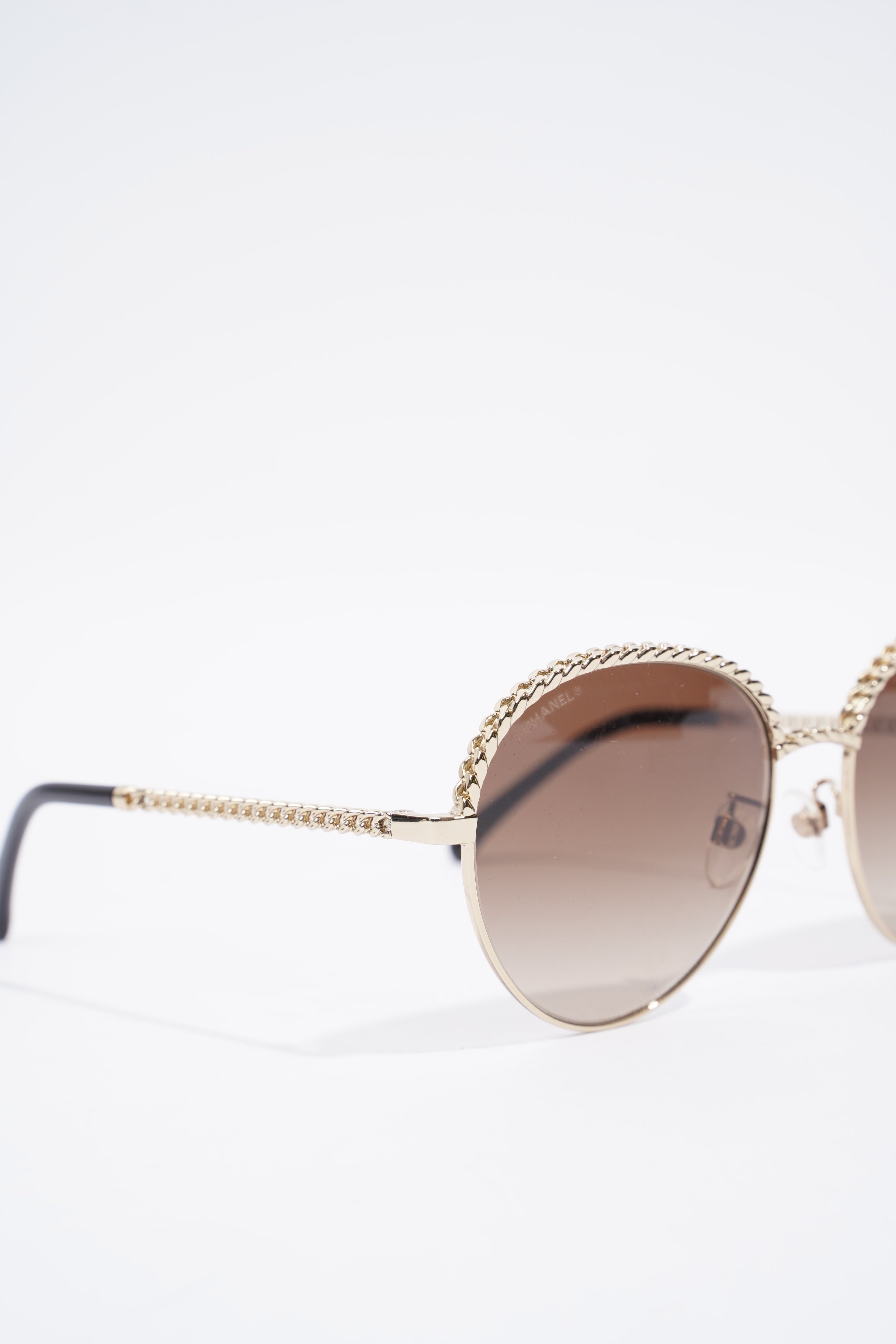 Chanel 4242 Sunglasses Gold Base Metal 135mm