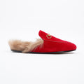 Gucci Princetown Fur Red Velvet EU 37 UK 4