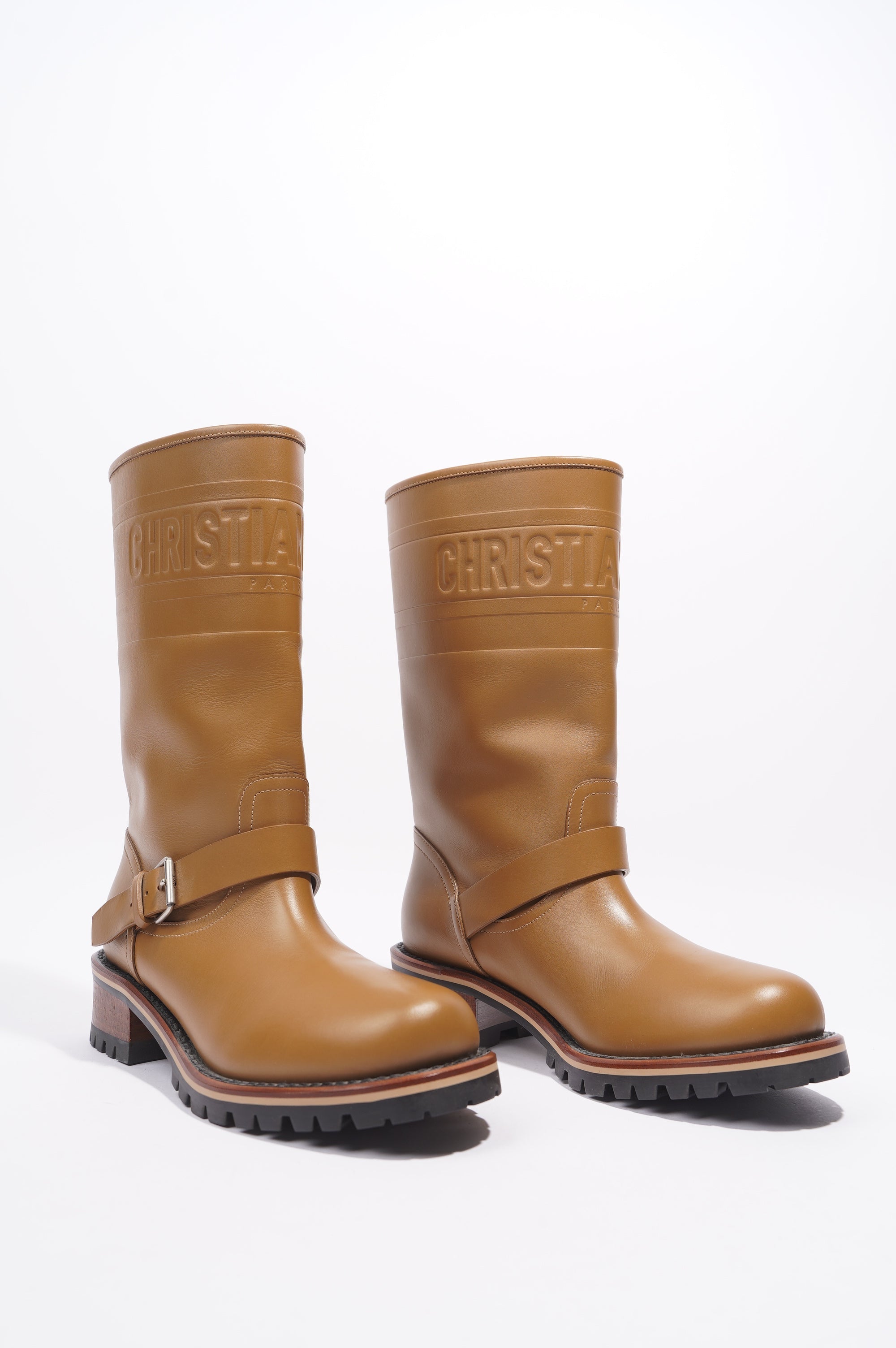 Christian Dior Quest Brown Leather EU 37.5 UK 4.5