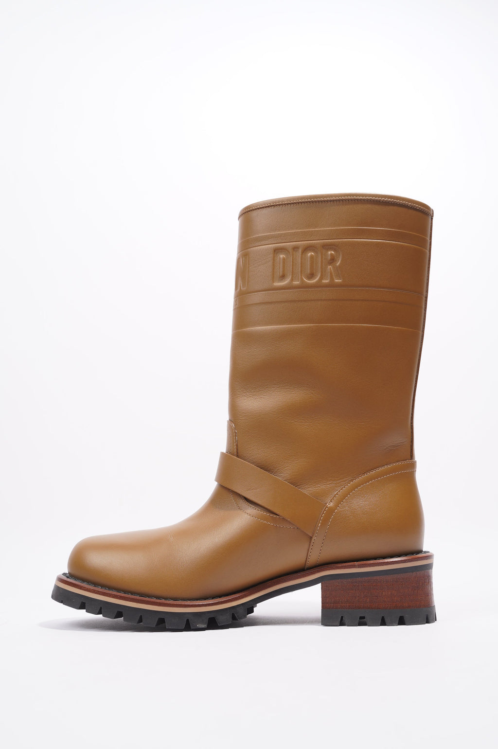 Christian Dior Quest Brown Leather EU 37.5 UK 4.5