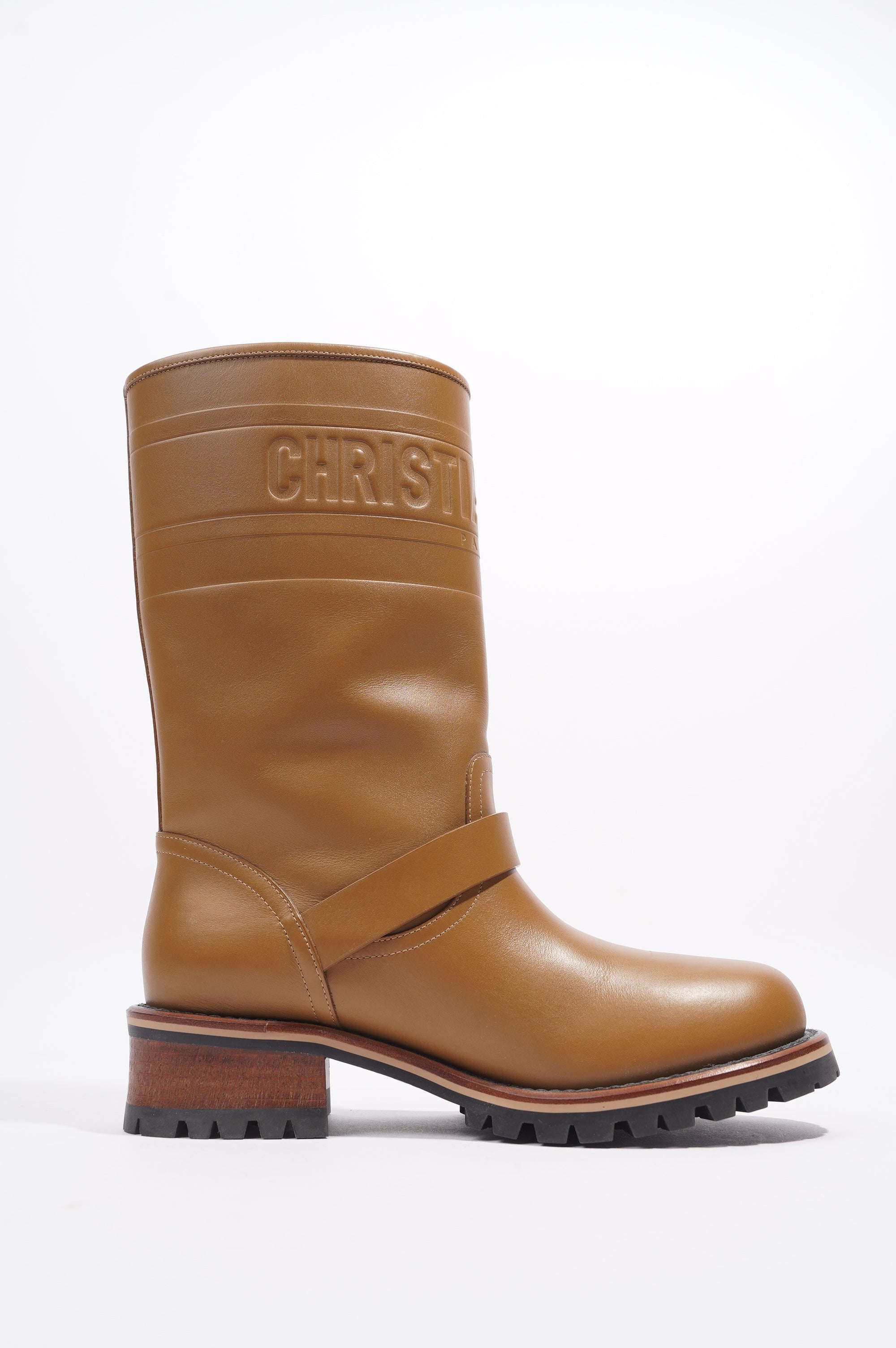 Christian Dior Quest Brown Leather EU 37.5 UK 4.5