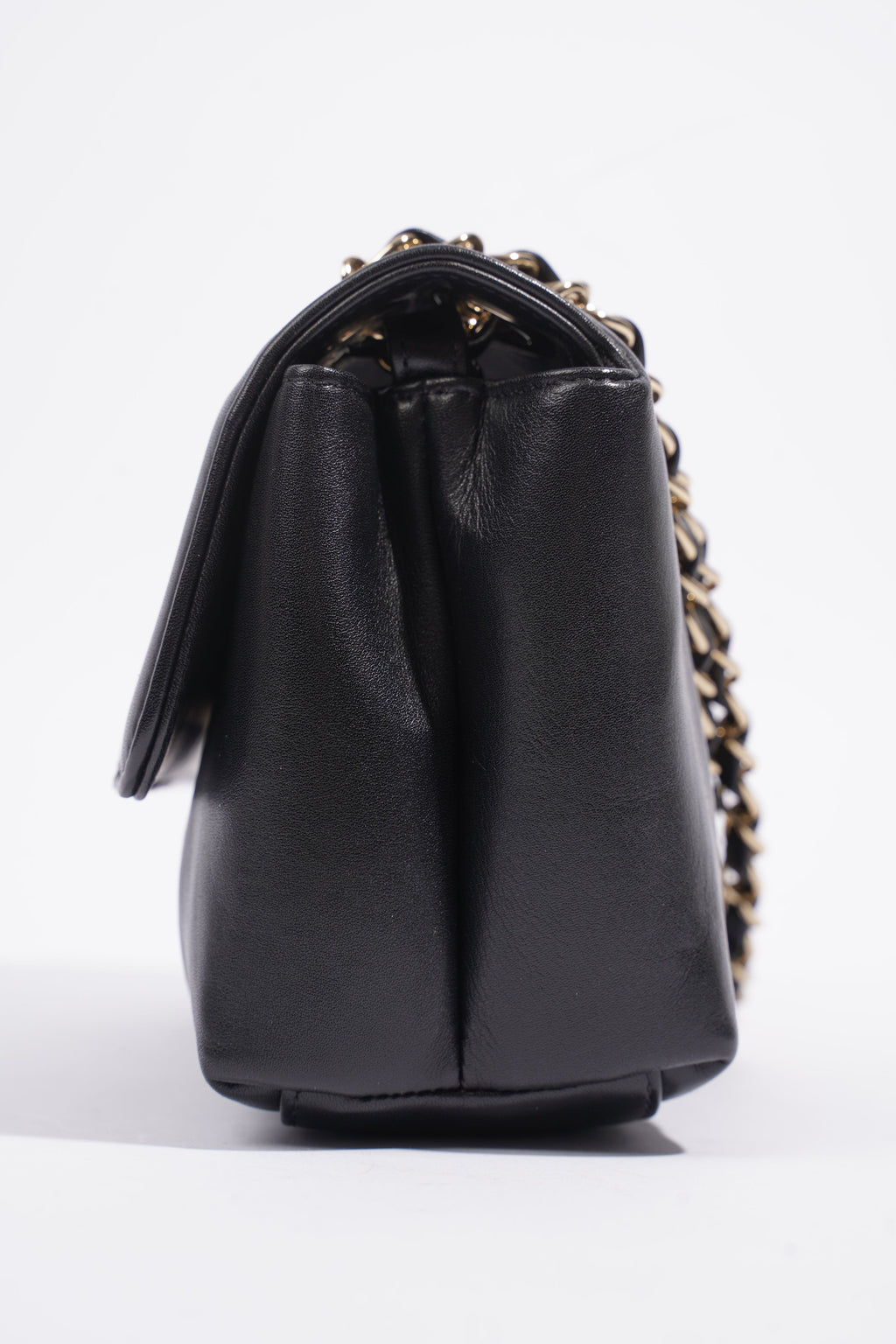 Chanel Chevron Classic Flap Black Leather