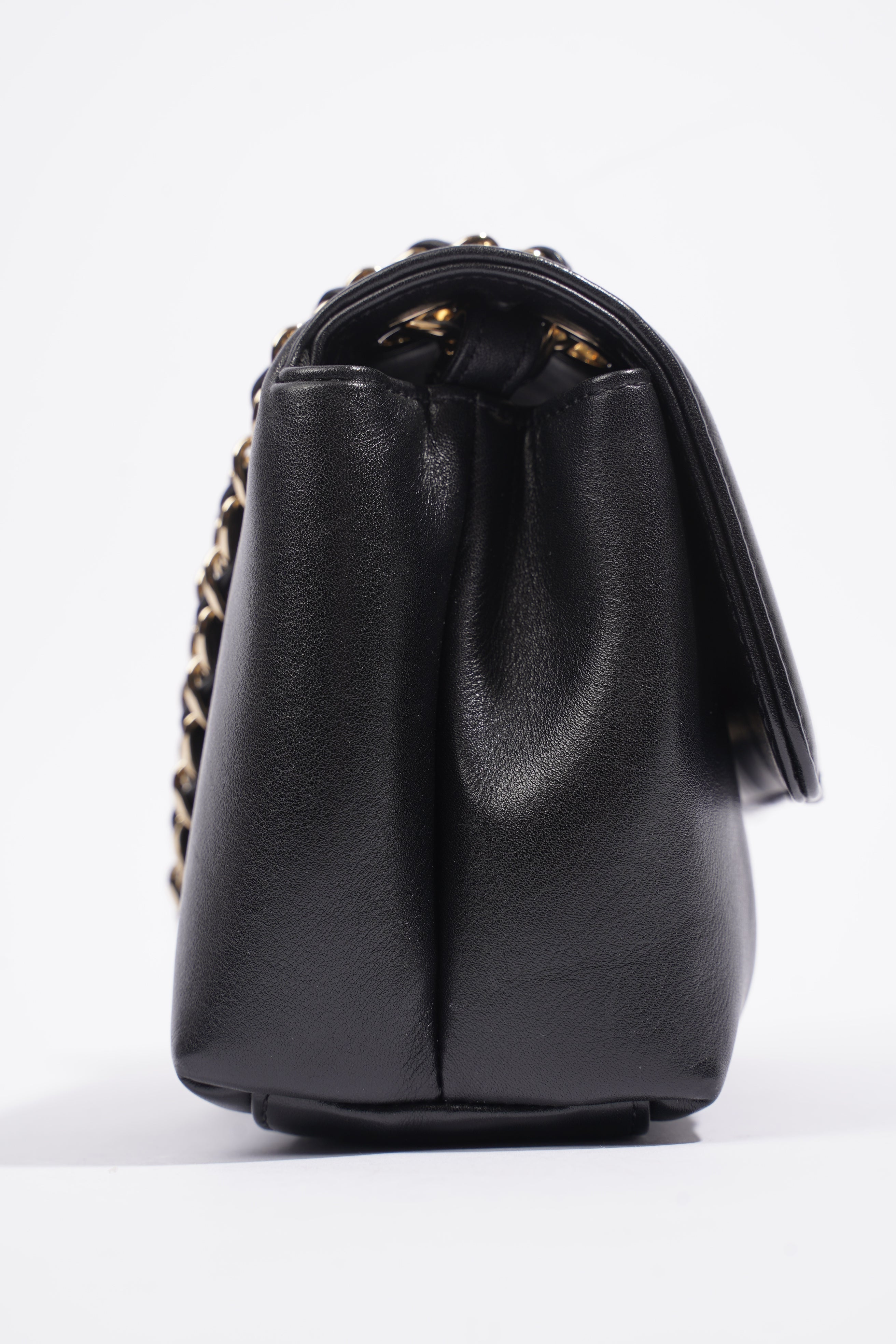 Chanel Chevron Classic Flap Black Leather