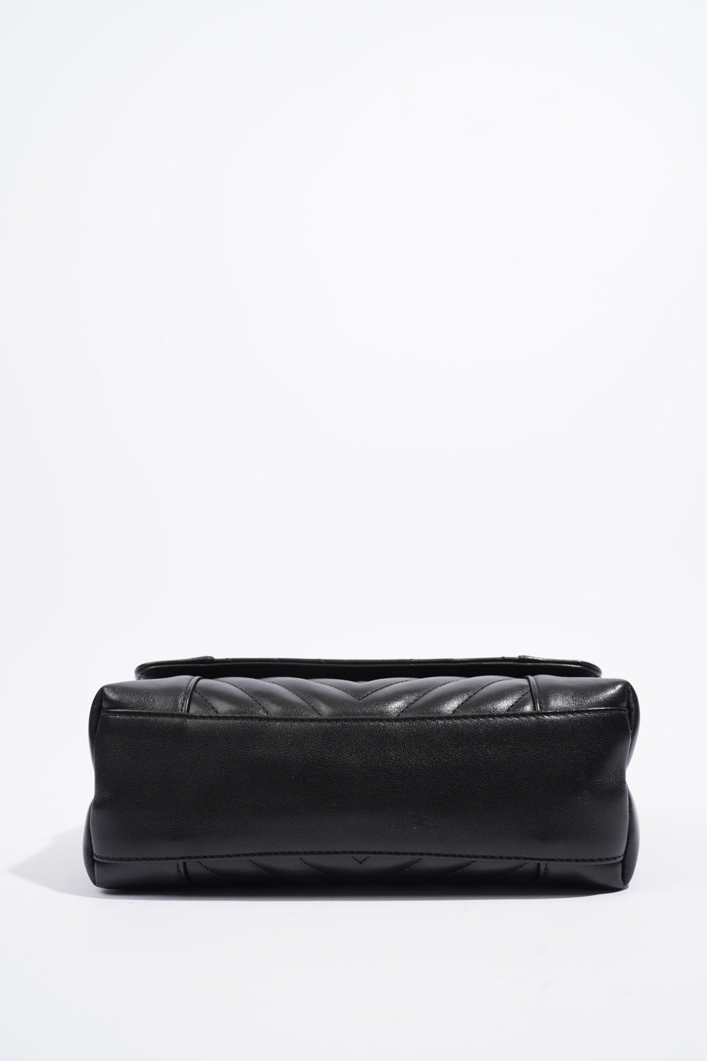 Chanel Chevron Classic Flap Black Leather