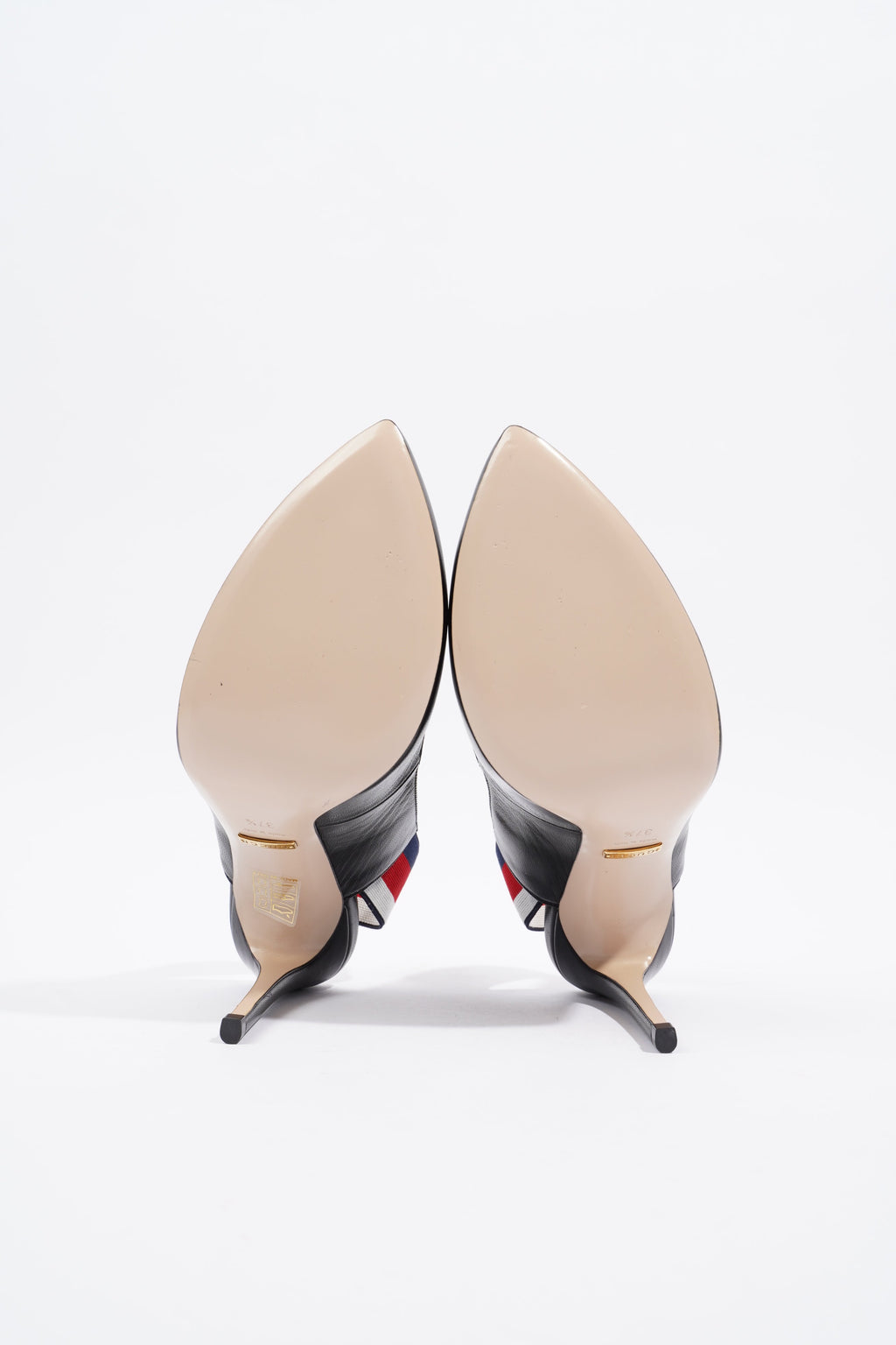 Gucci Slingback Heel Black Leather EU 37.5 UK 4.5