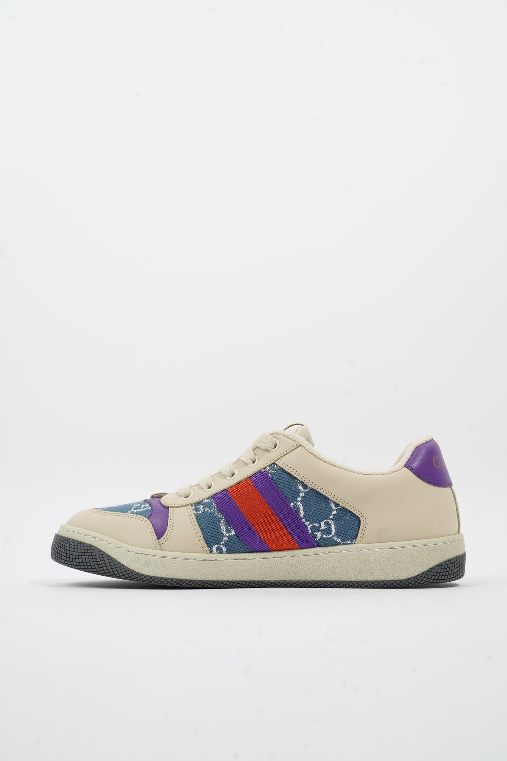 Gucci Screener Sneaker White / Purple / Red Leather EU 40 UK 7