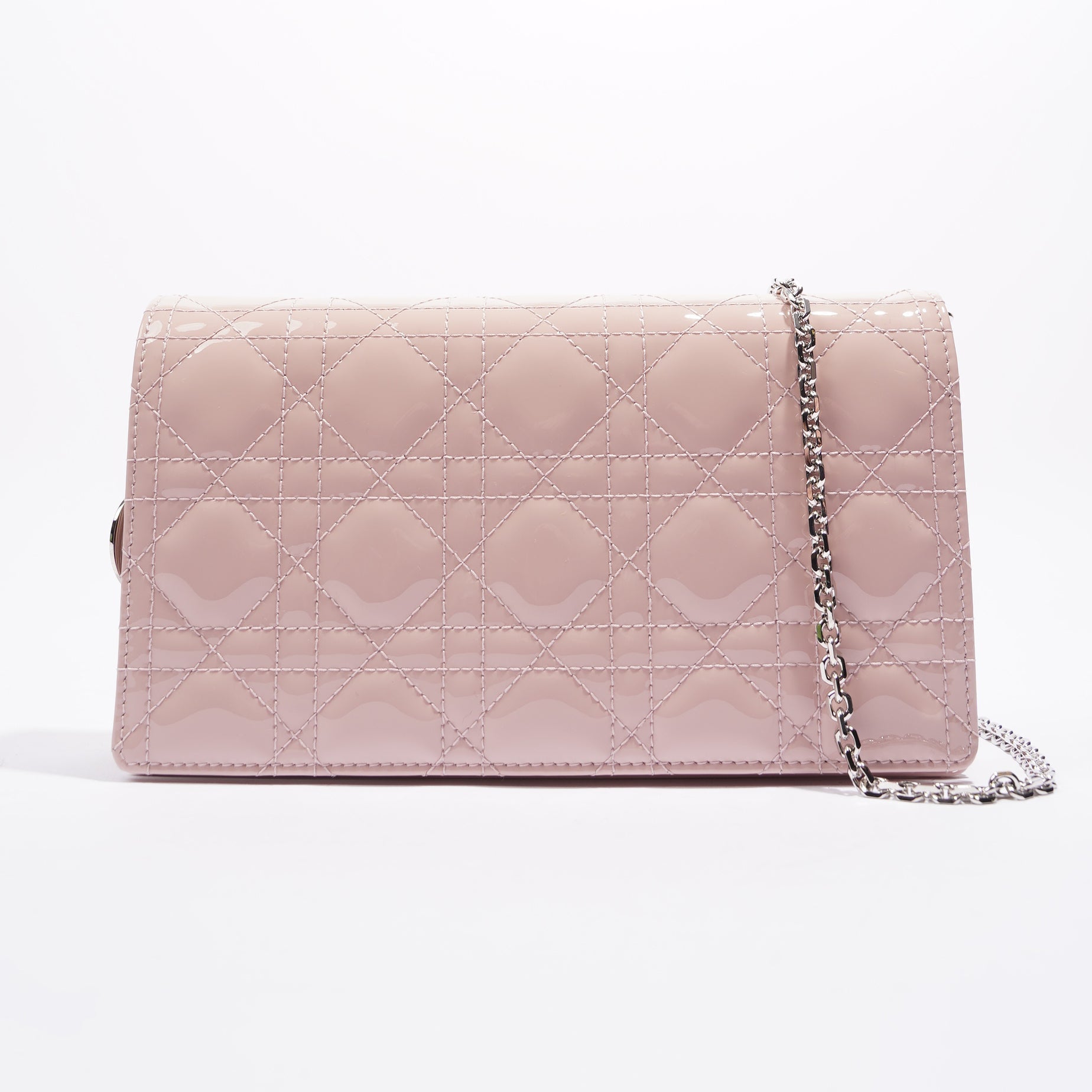 Christian Dior Lady Dior Clutch Pink Patent Leather