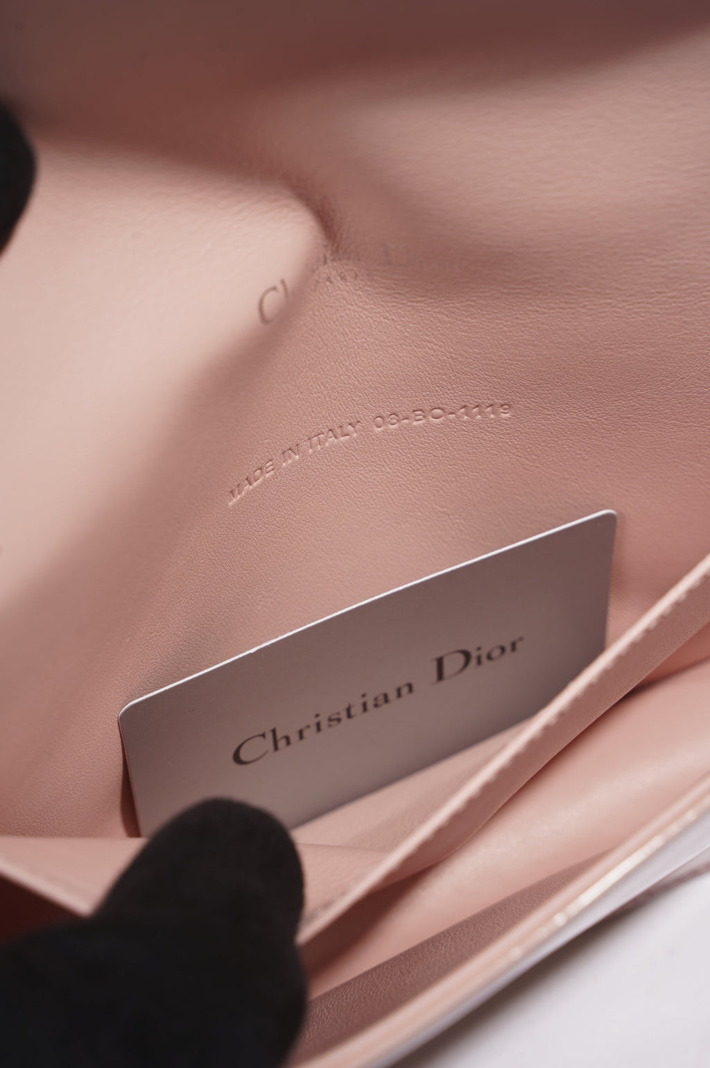 Christian Dior Lady Dior Clutch Pink Patent Leather