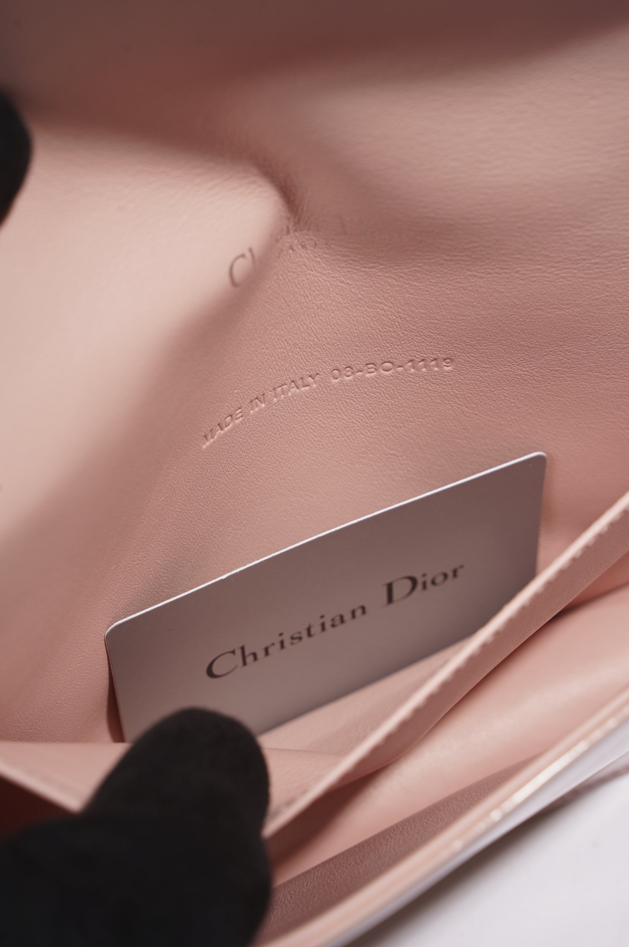 Christian Dior Lady Dior Clutch Pink Patent Leather