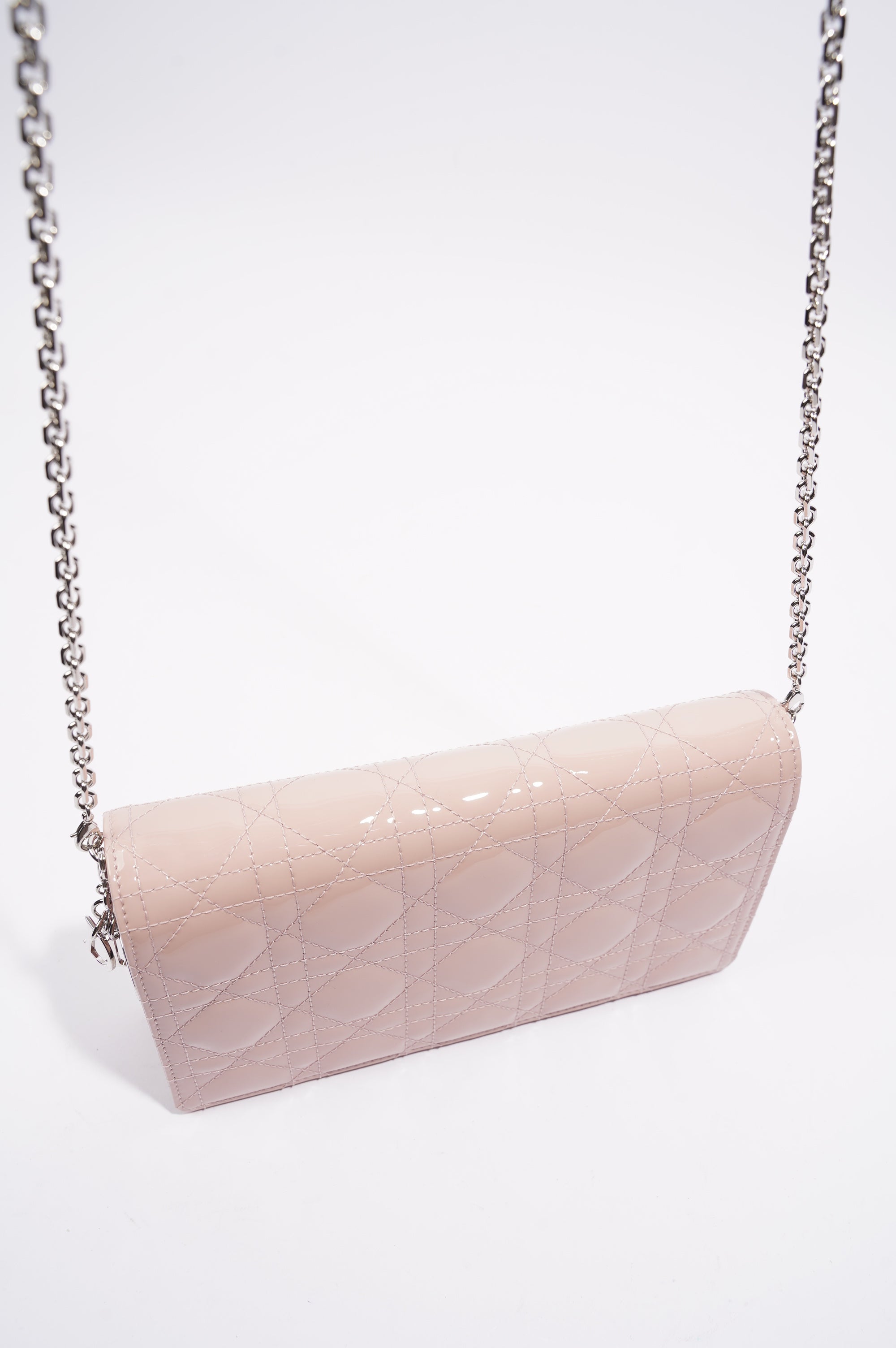 Christian Dior Lady Dior Clutch Pink Patent Leather