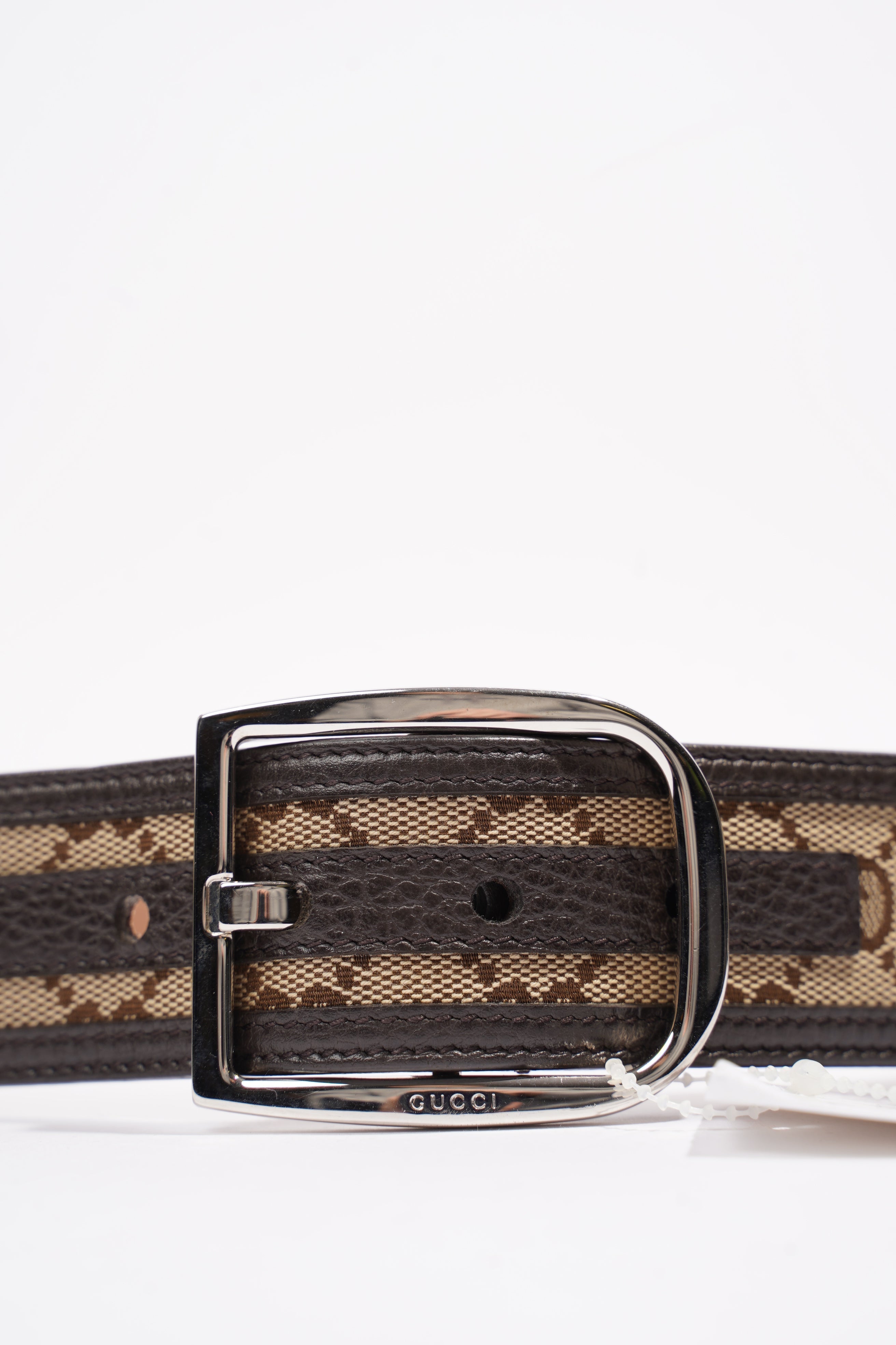 Gucci Belt Supreme / Brown Canvas 85cm 34"