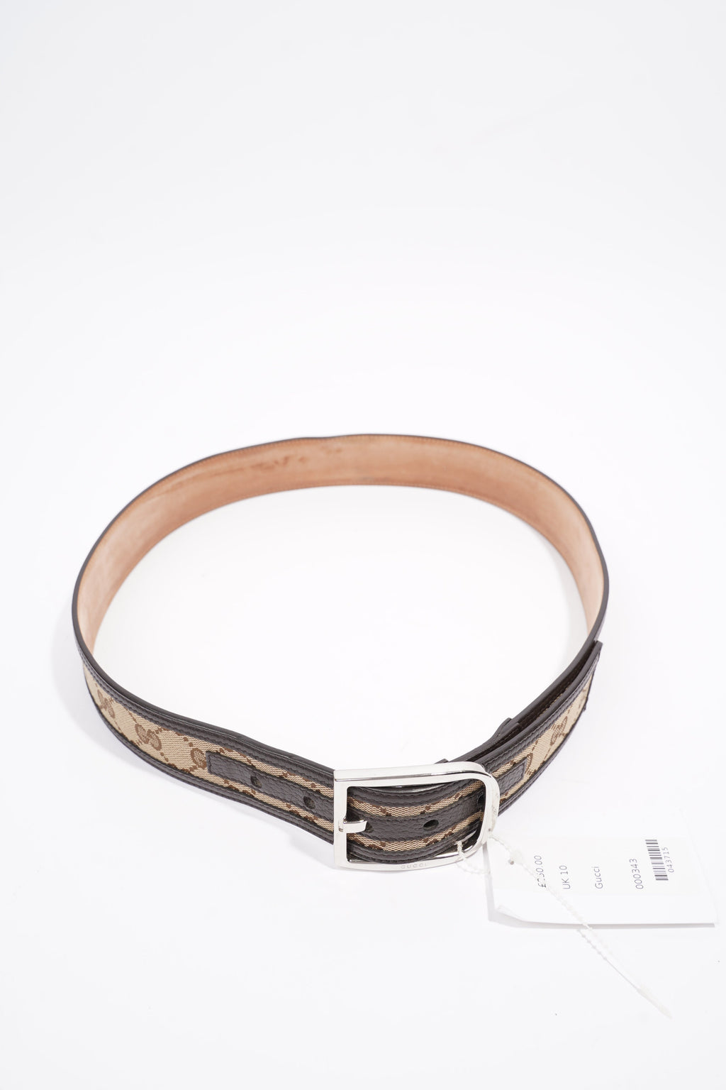 Gucci Belt Supreme / Brown Canvas 85cm 34"
