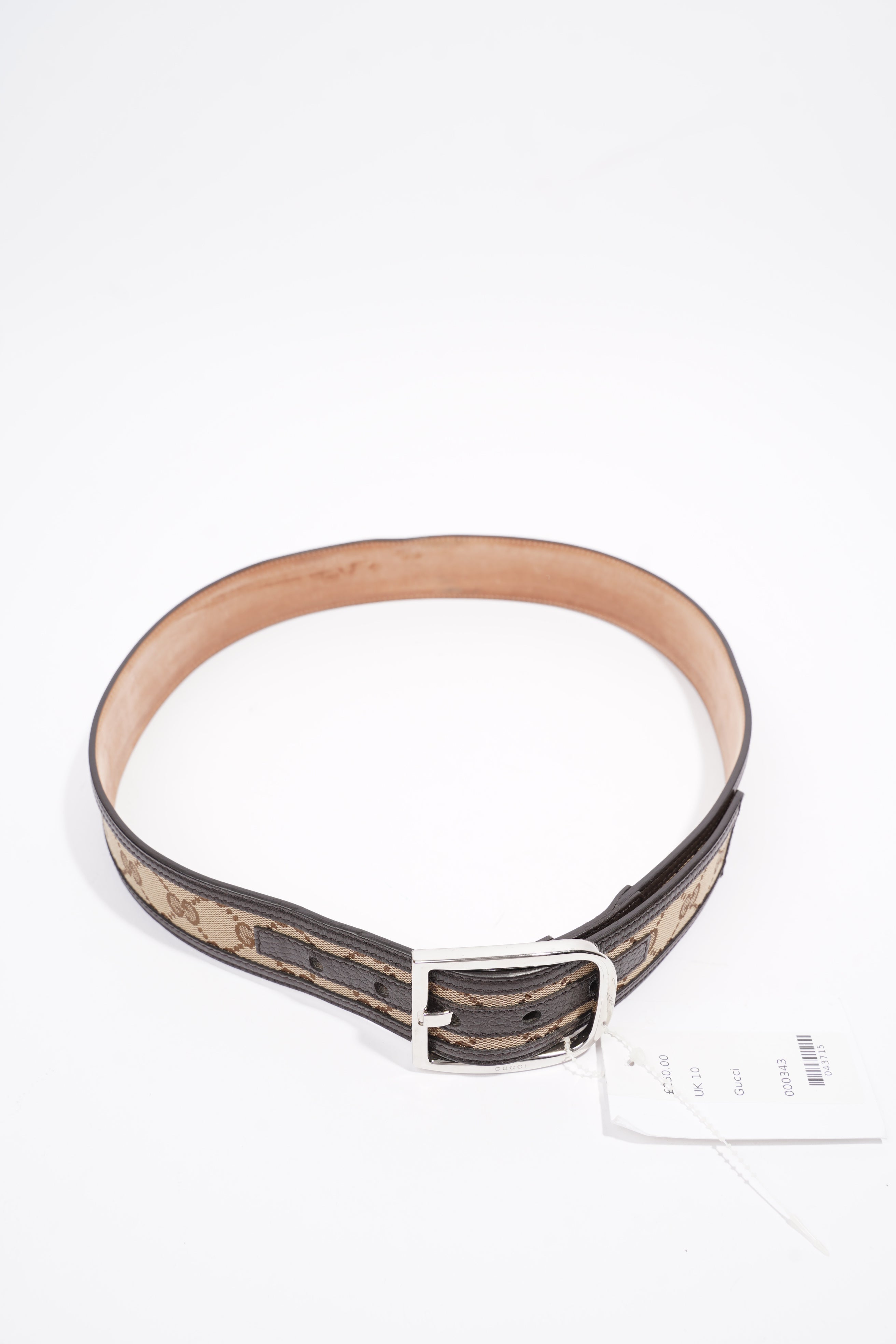 Gucci Belt Supreme / Brown Canvas 85cm 34"