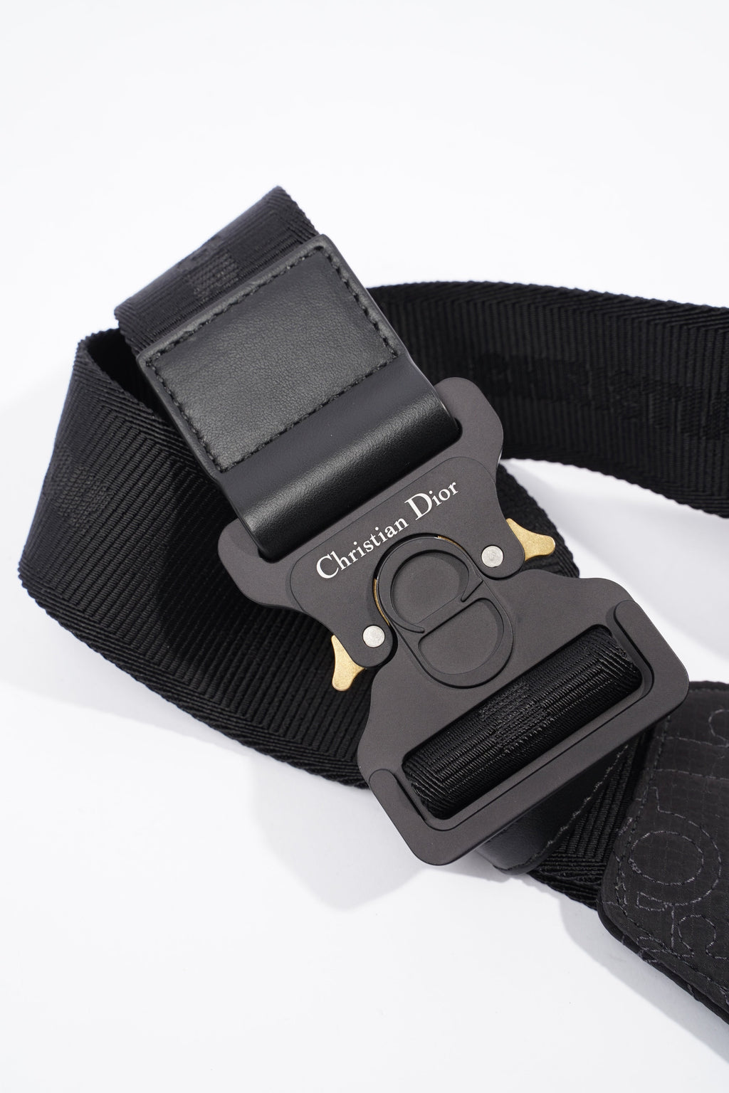Christian Dior Saddle Bag Black Nylon