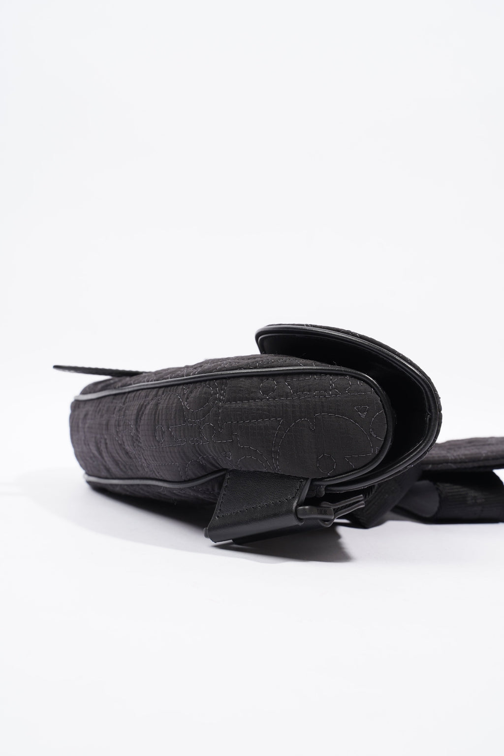 Christian Dior Saddle Bag Black Nylon