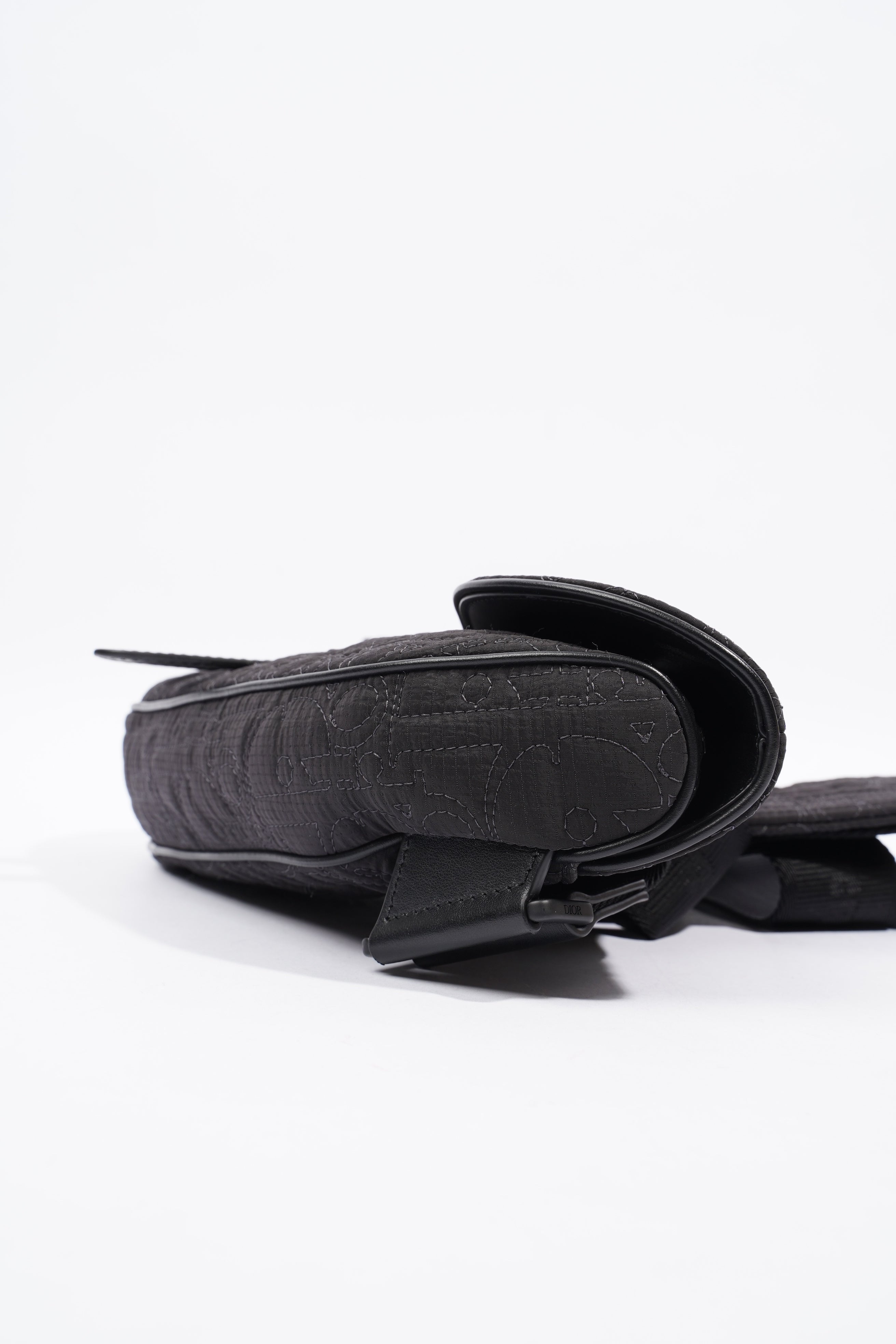 Christian Dior Saddle Bag Black Nylon