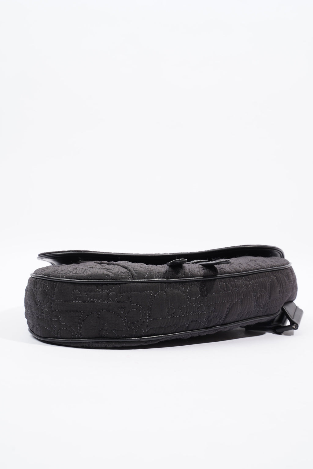 Christian Dior Saddle Bag Black Nylon