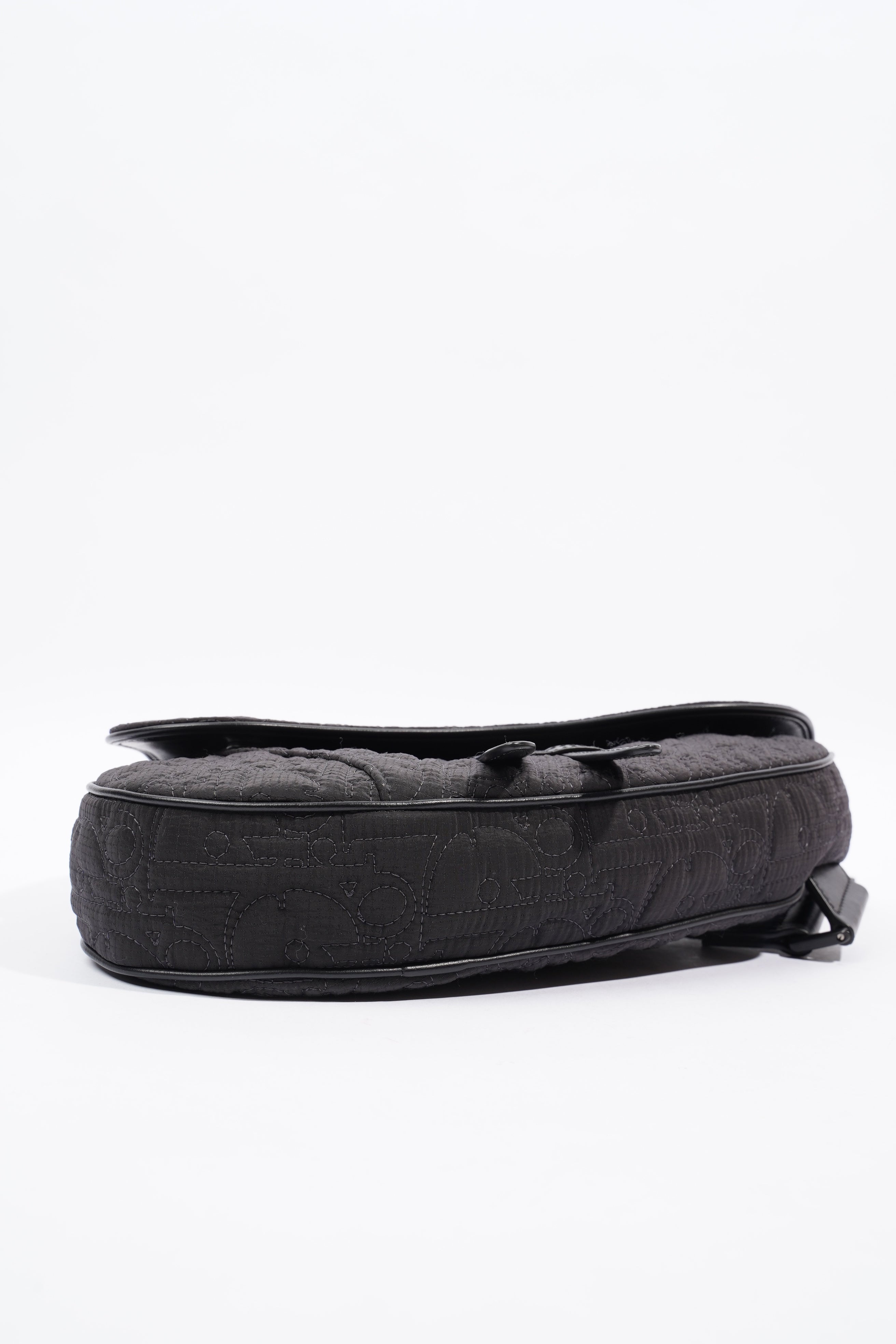 Christian Dior Saddle Bag Black Nylon