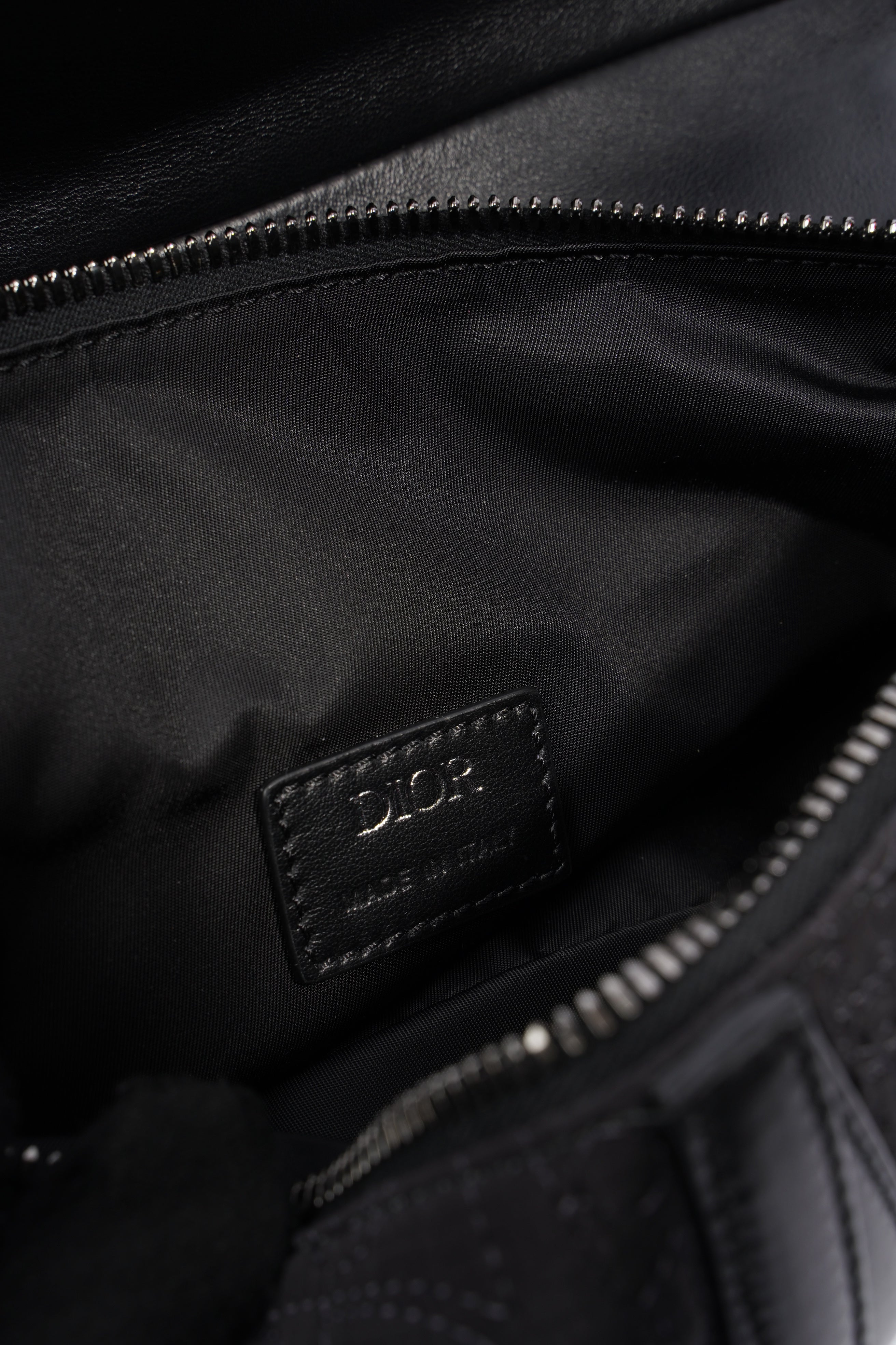 Christian Dior Saddle Bag Black Nylon