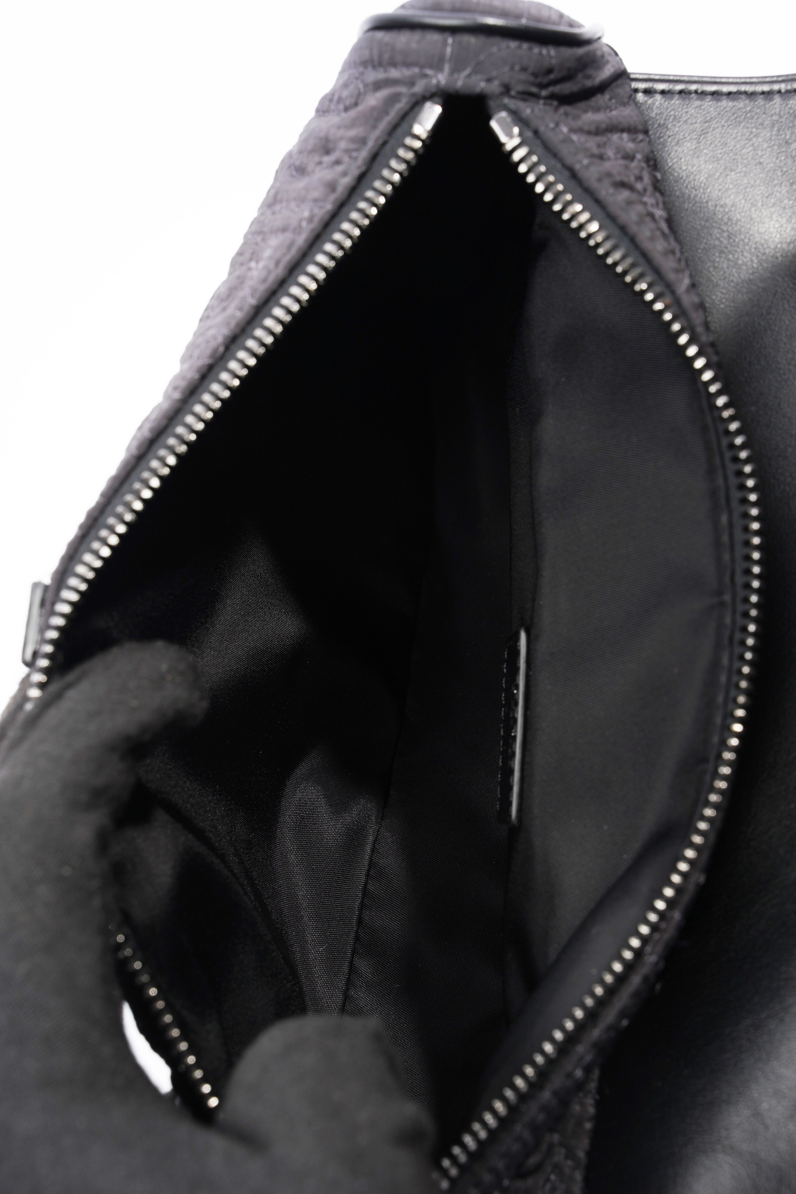 Christian Dior Saddle Bag Black Nylon