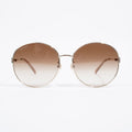 Gucci Oversized Round Sunglasses Gold Base Metal 60mm 17mm