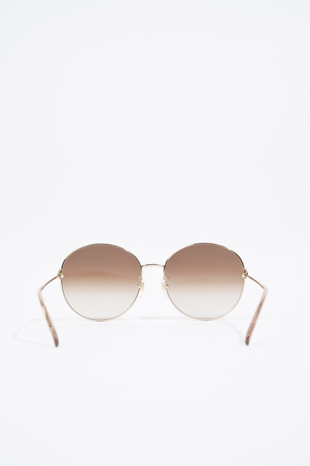 Gucci Oversized Round Sunglasses Gold Base Metal 60mm 17mm