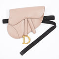 Christian Dior Saddle Belt Bag Nude Leather