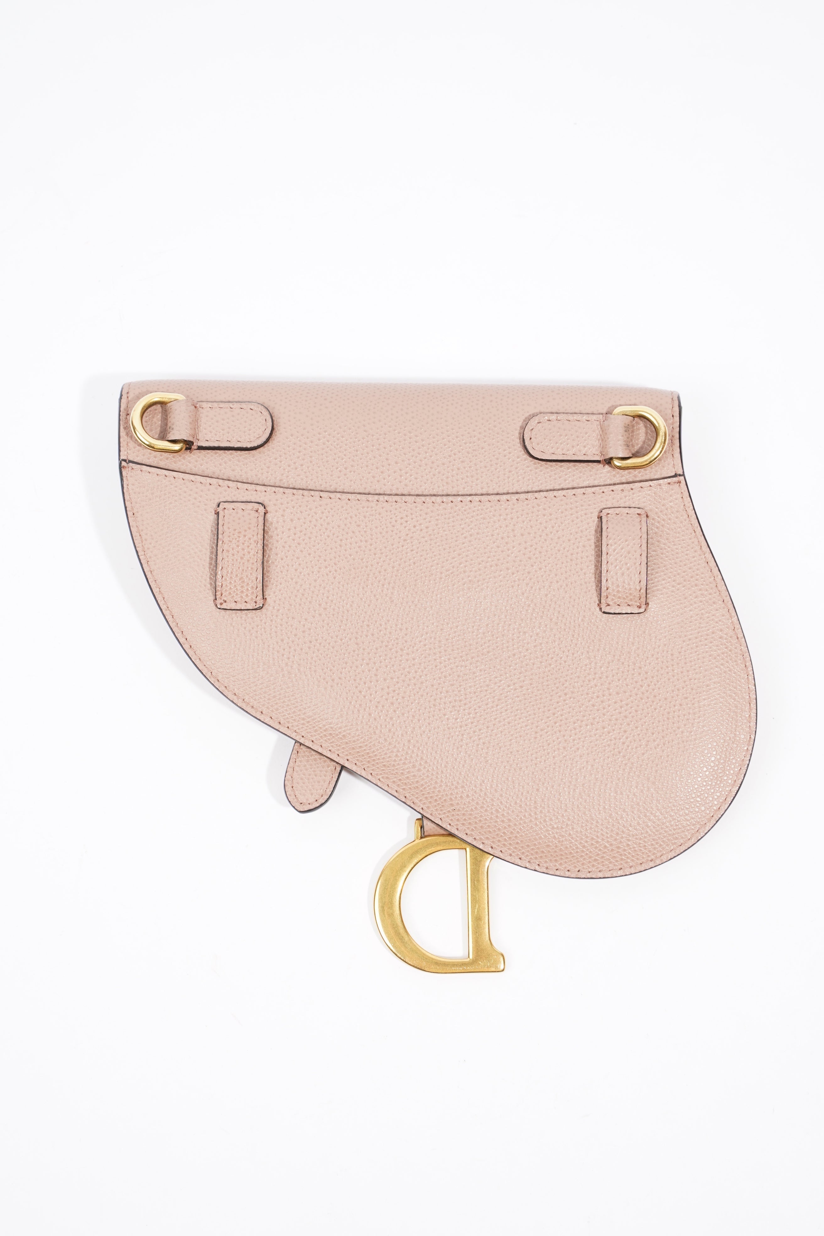 Christian Dior Saddle Belt Bag Nude Leather