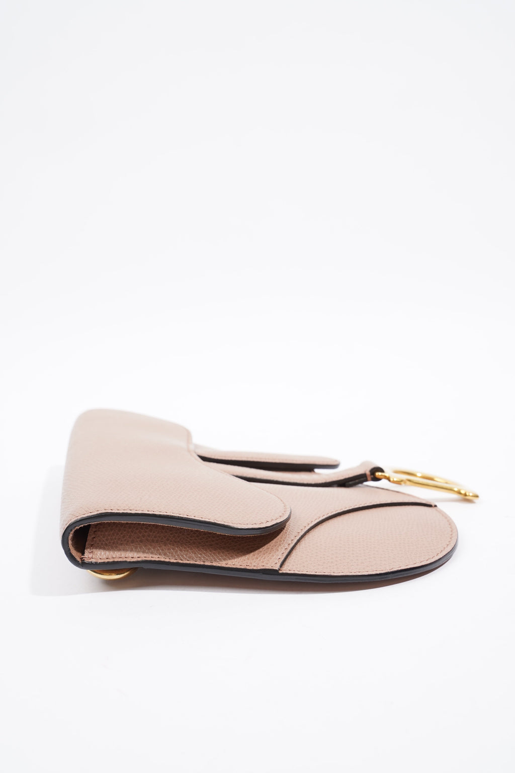Christian Dior Saddle Belt Bag Nude Leather