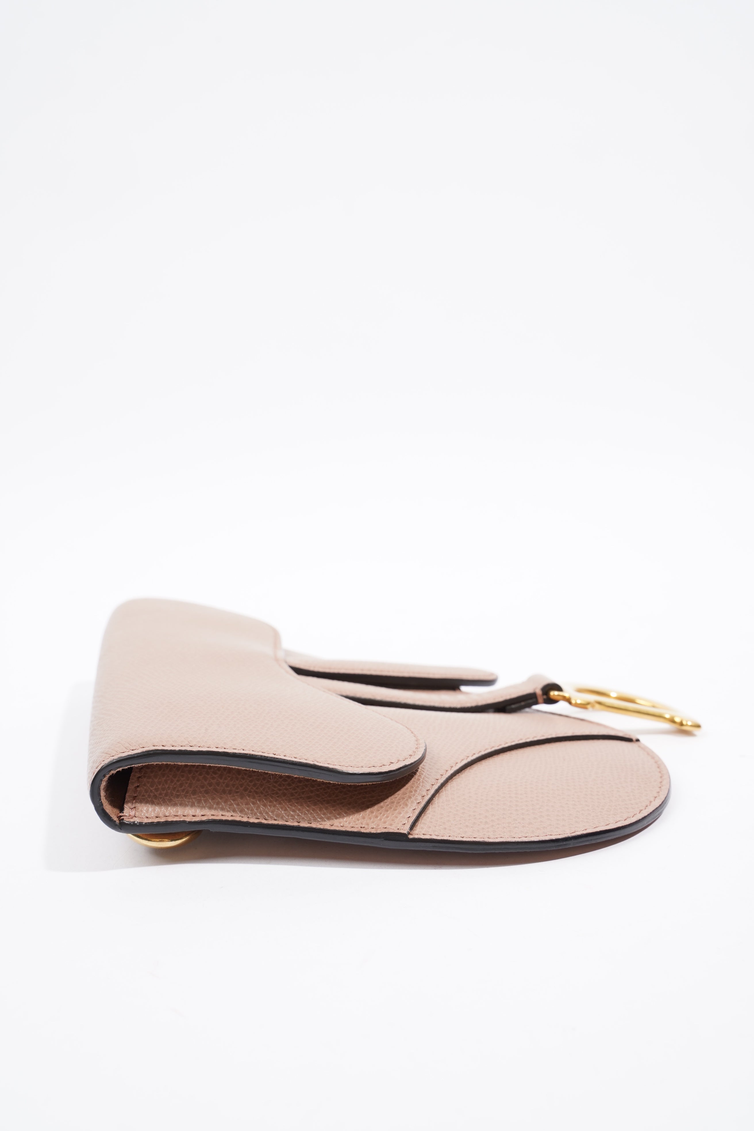 Christian Dior Saddle Belt Bag Nude Leather
