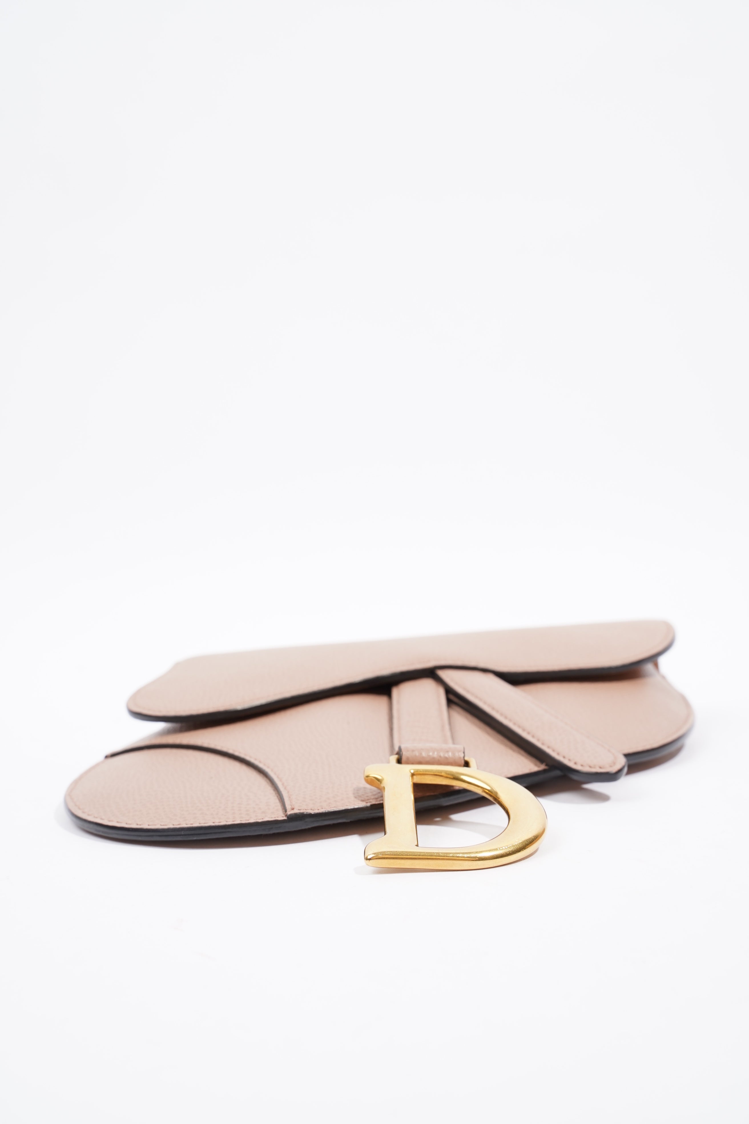 Christian Dior Saddle Belt Bag Nude Leather