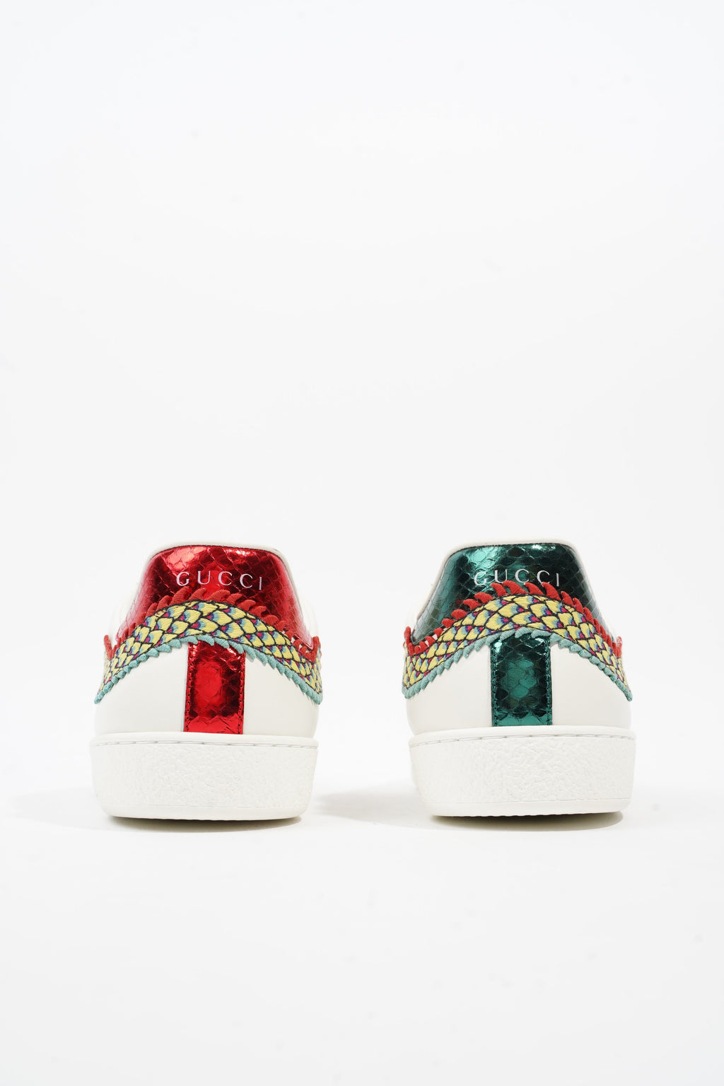 Gucci Ace Dragon White / Green / Red Leather EU 43 UK 9