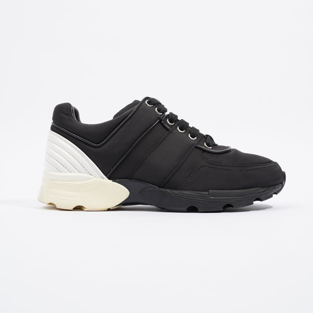 Chanel CC Logo Sneaker Black / White Nylon EU 36.5 UK 3.5
