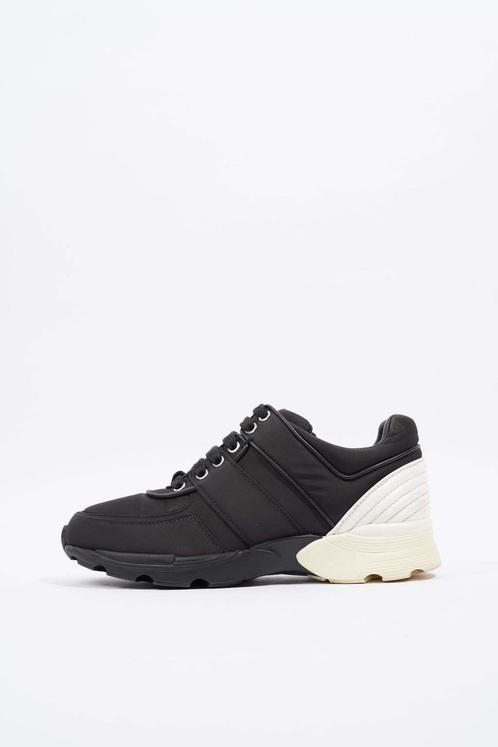Chanel CC Logo Sneaker Black / White Nylon EU 36.5 UK 3.5