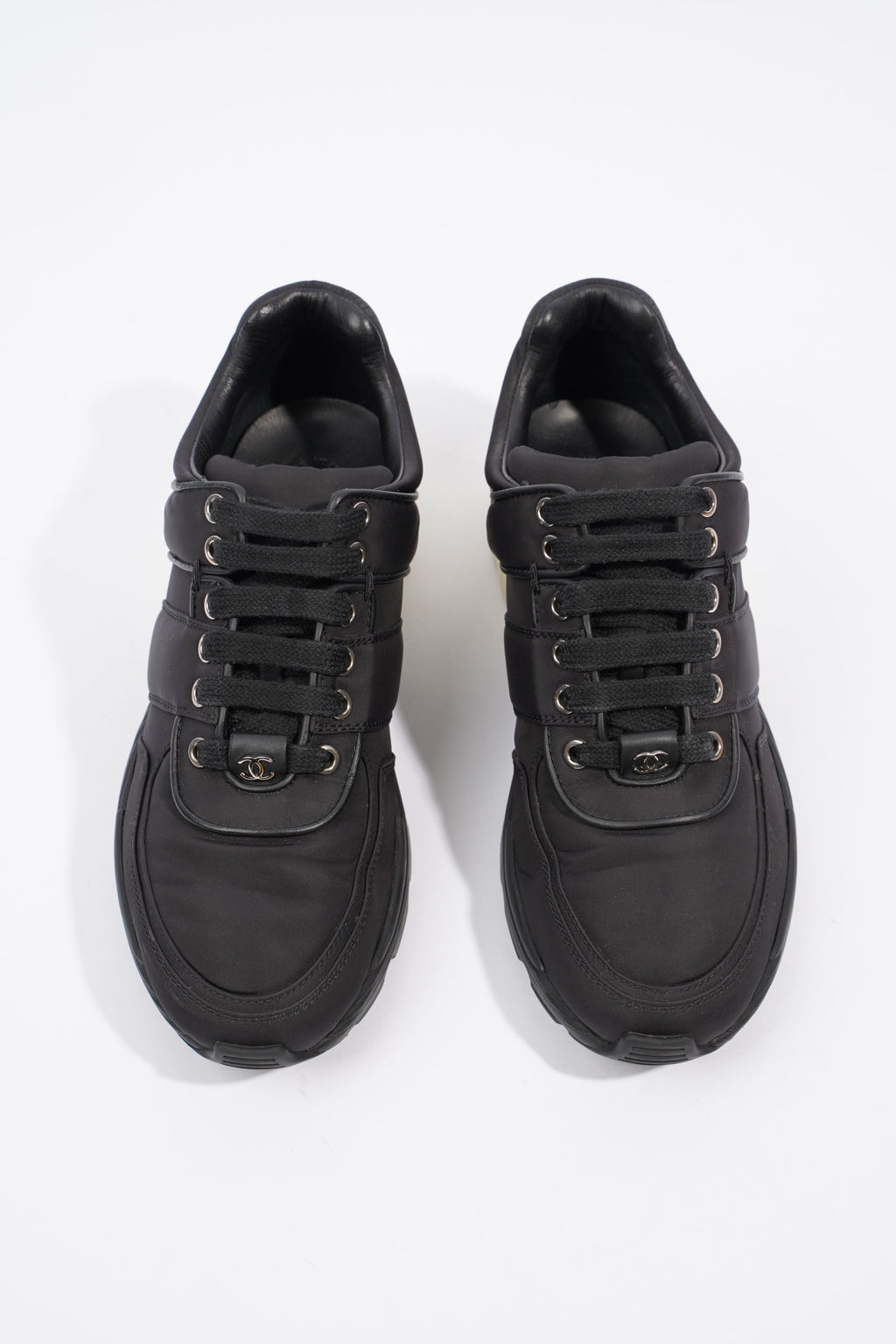 Chanel CC Logo Sneaker Black / White Nylon EU 36.5 UK 3.5