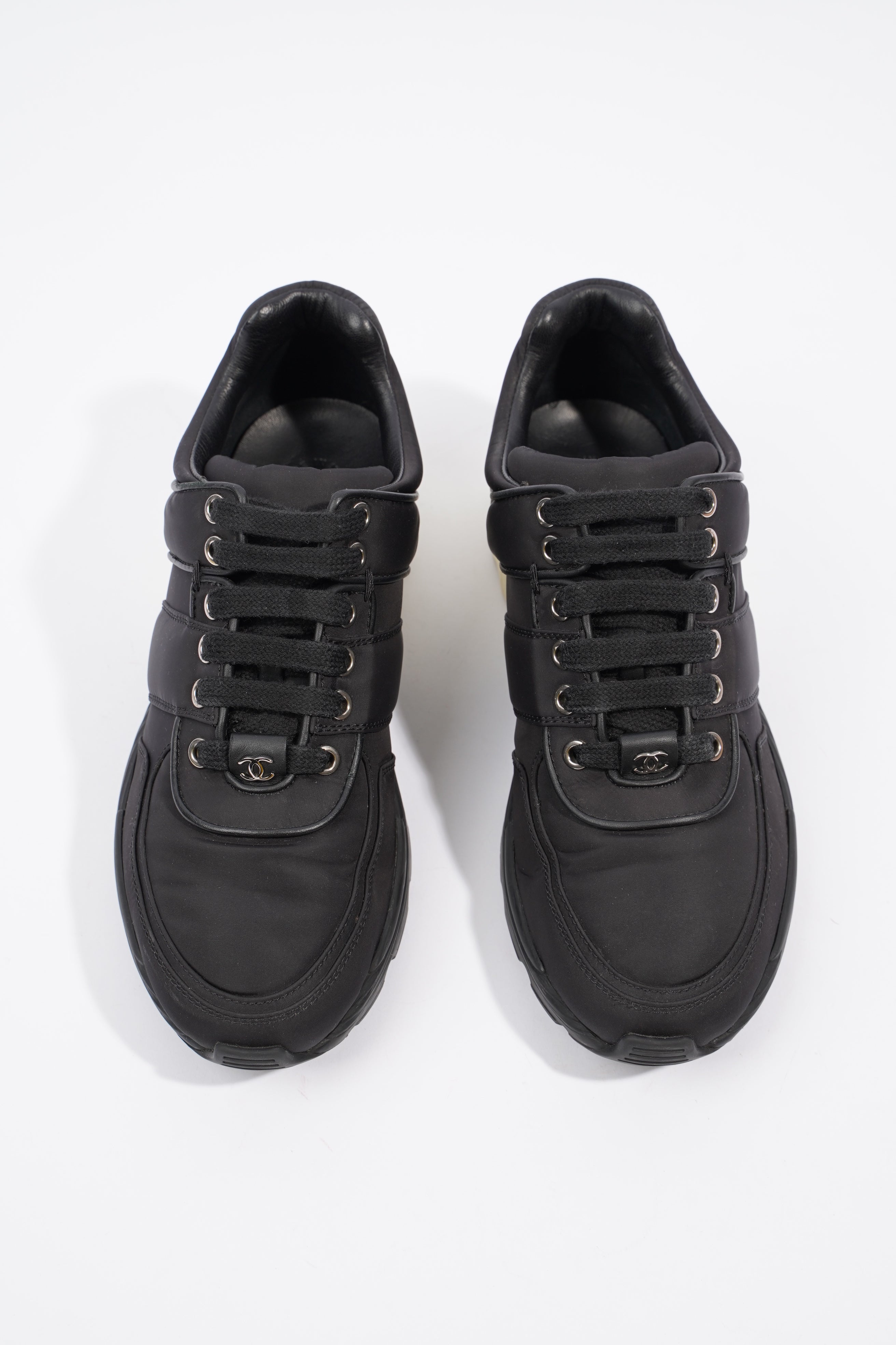 Chanel CC Logo Sneaker Black / White Nylon EU 36.5 UK 3.5
