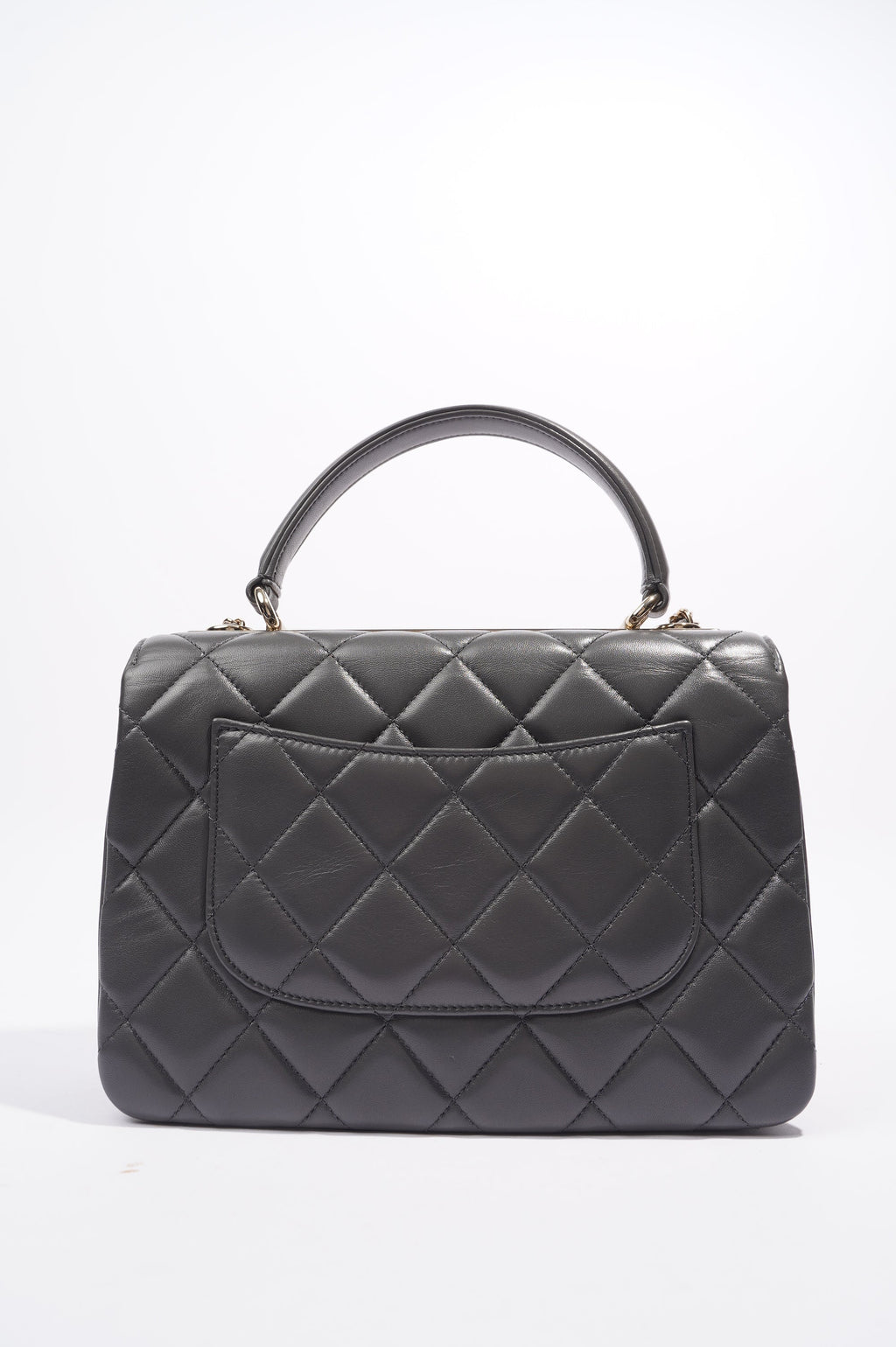 Chanel CC Trendy Bag Grey Lambskin Leather Small