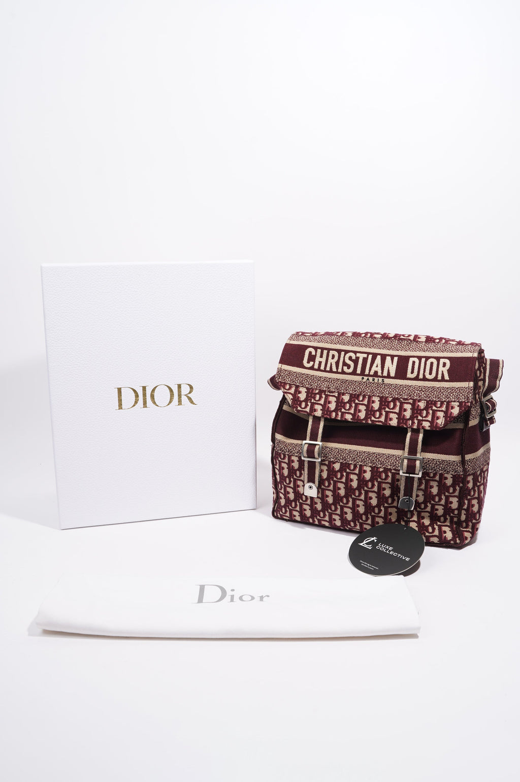 Christian Dior Diorcamp Messenger Bag Purple Oblique Canvas Medium