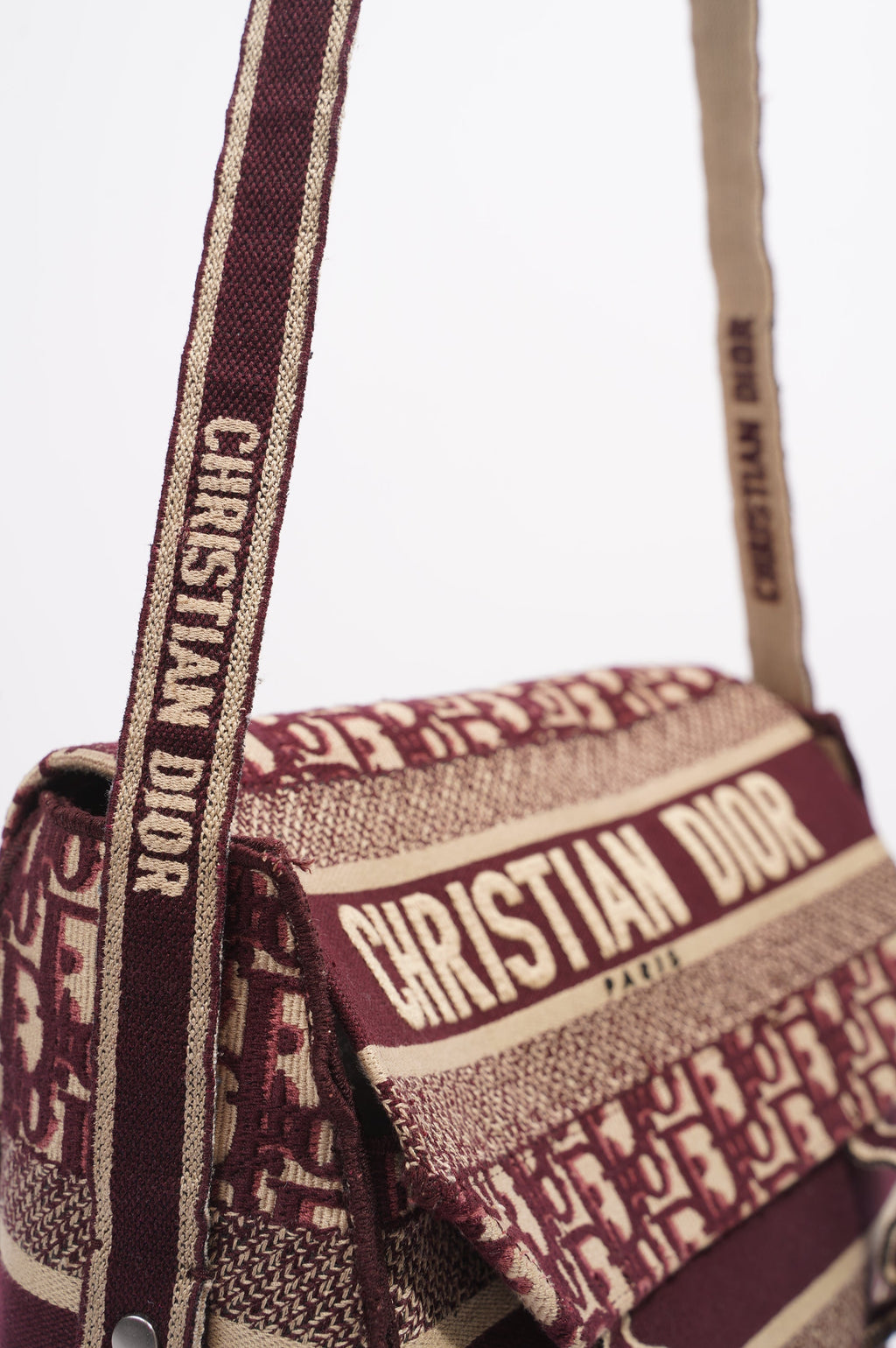 Christian Dior Diorcamp Messenger Bag Purple Oblique Canvas Medium