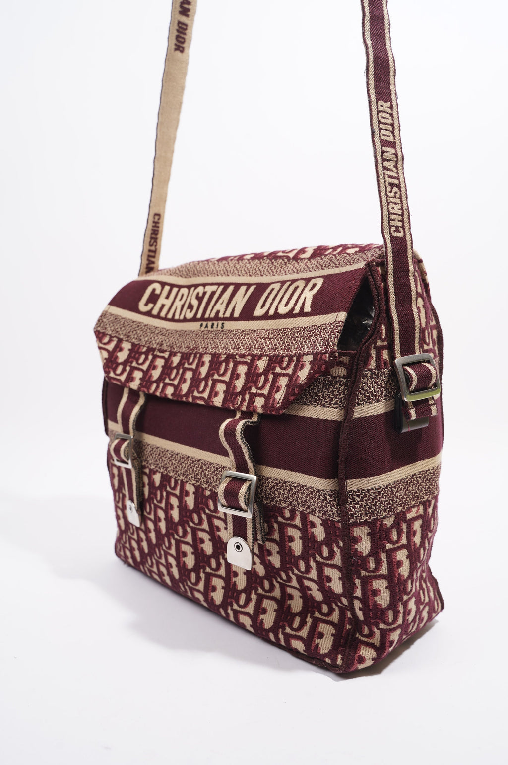Christian Dior Diorcamp Messenger Bag Purple Oblique Canvas Medium