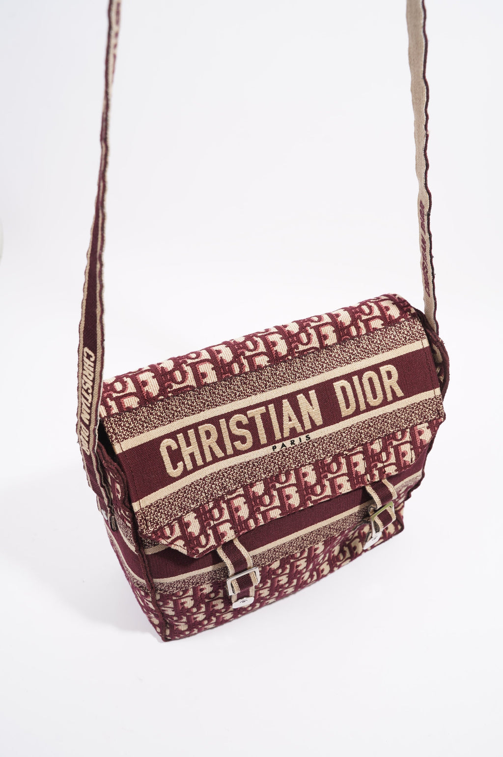 Christian Dior Diorcamp Messenger Bag Purple Oblique Canvas Medium