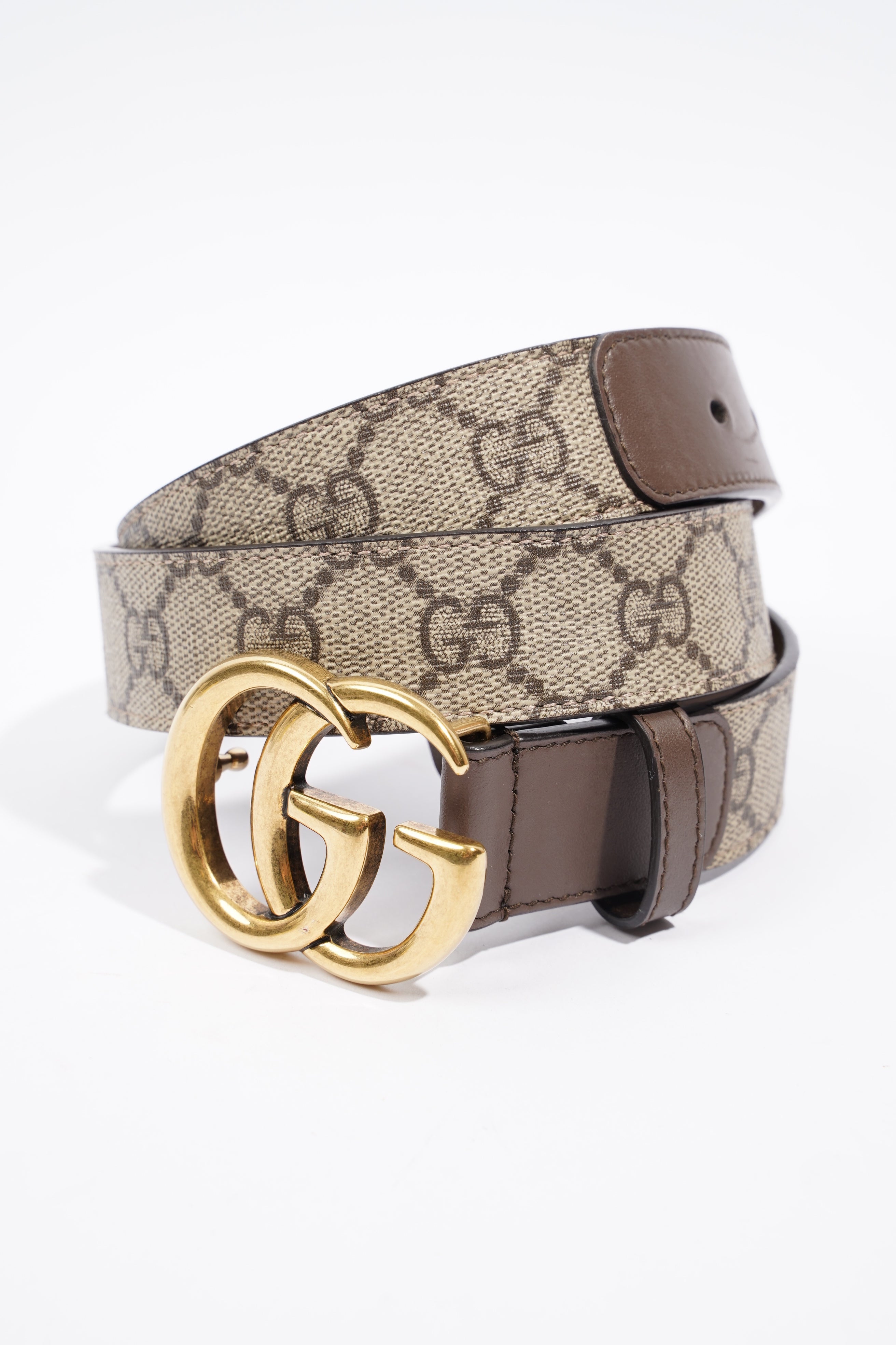 Gucci Marmont Belt Supreme / Brown Canvas 85cm 34"