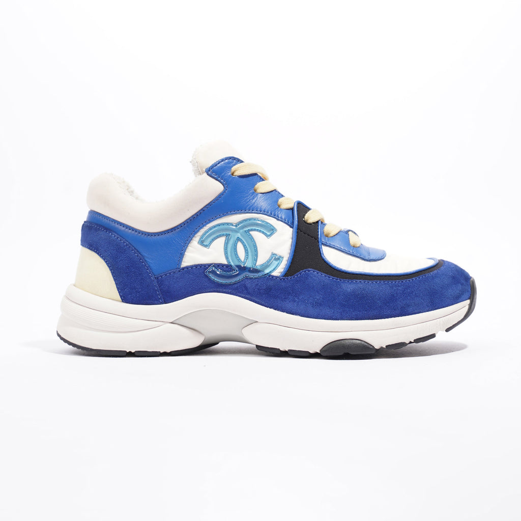 Chanel CC Runner Blue / White Suede EU 38 UK 5