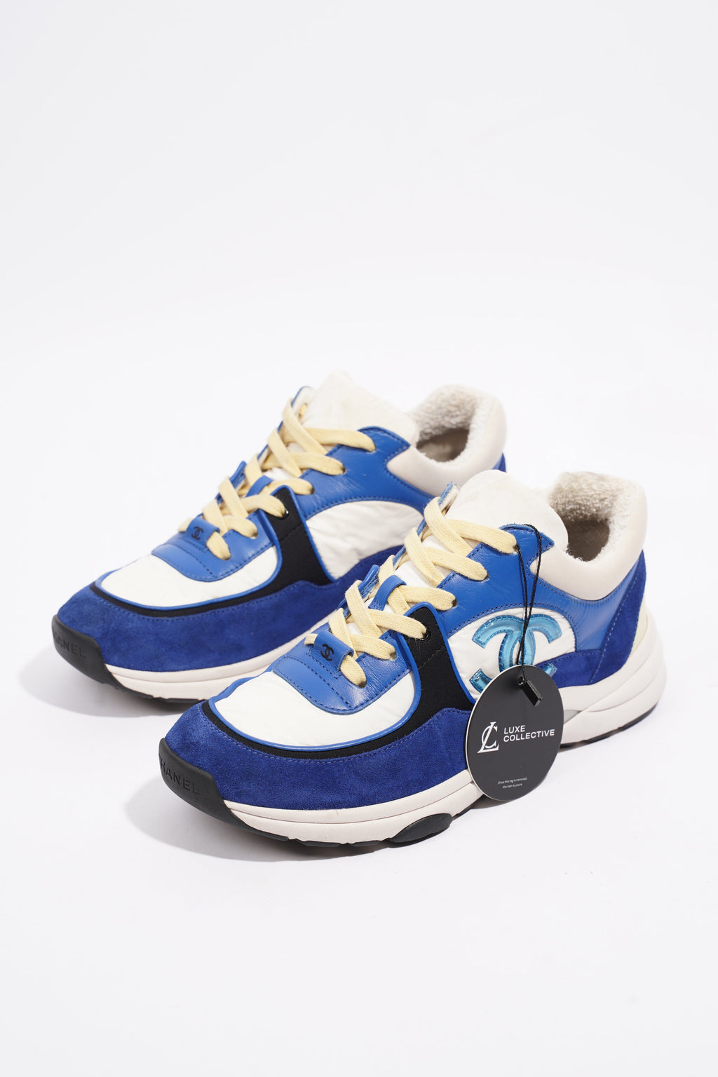 Chanel CC Runner Blue / White Suede EU 38 UK 5